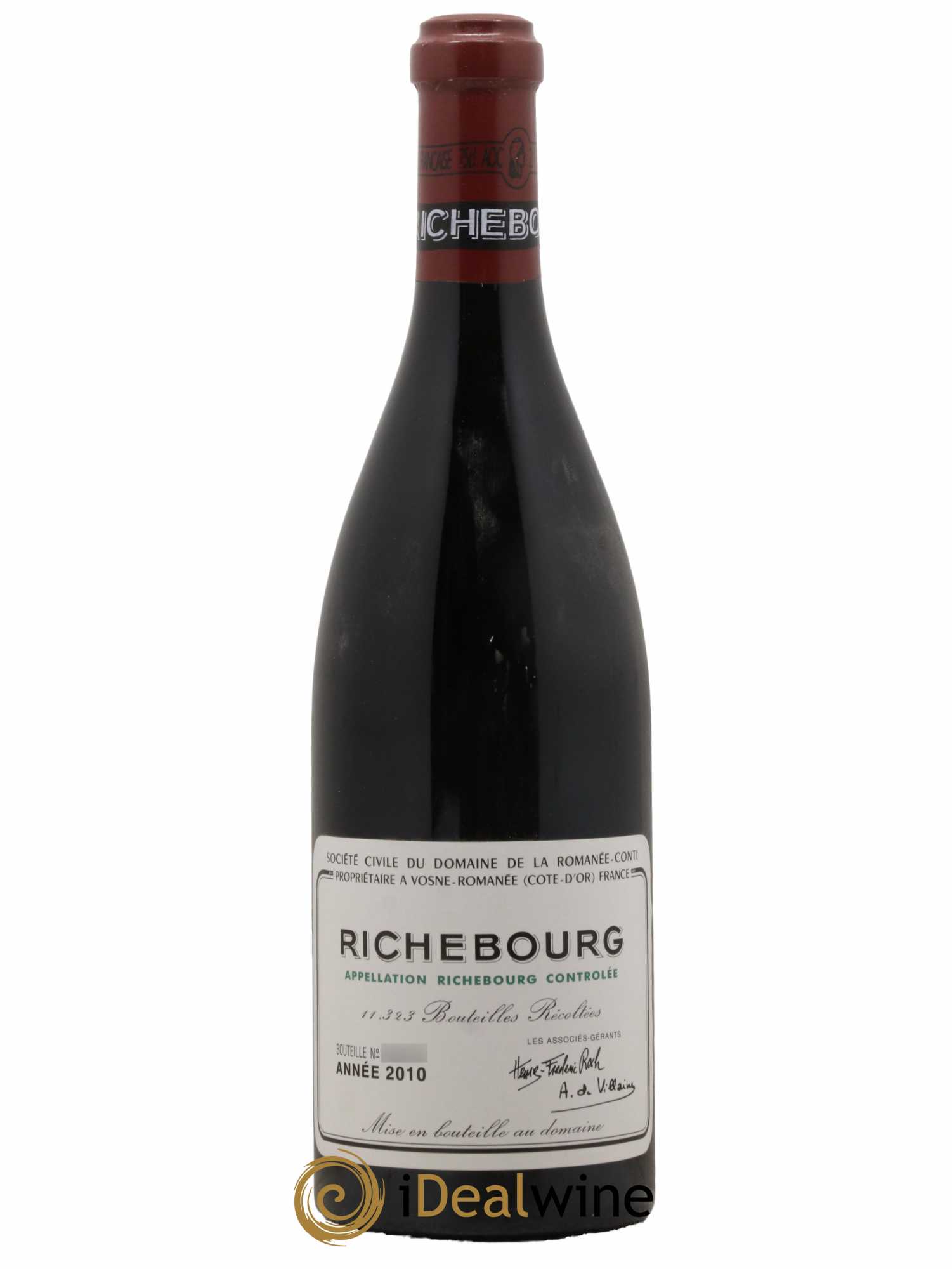 Richebourg Grand Cru Domaine de la Romanée-Conti 2010 - Lot de 1 bouteille - 0