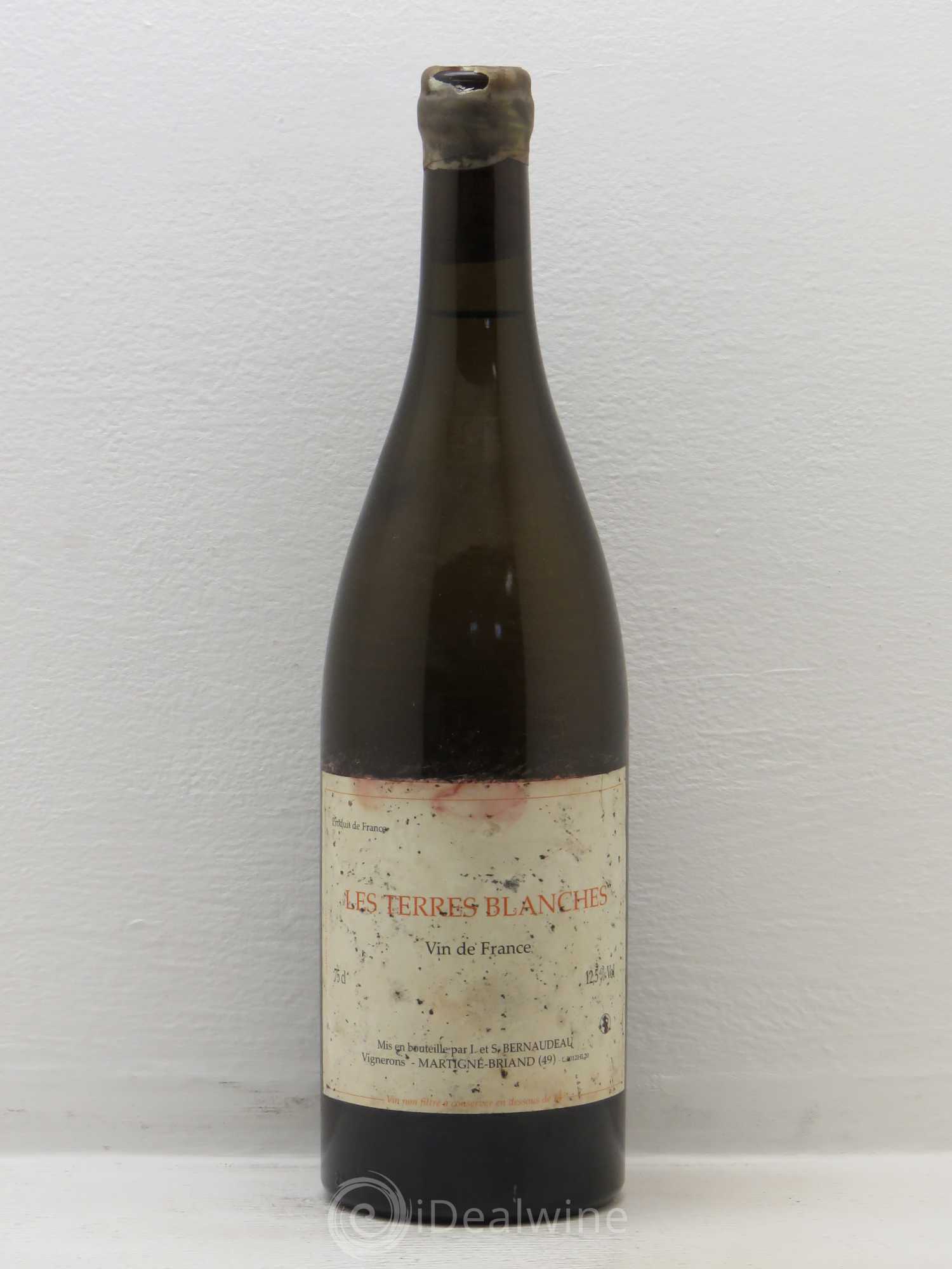 Vin de France Les Terres Blanches Stéphane Bernaudeau 2012 - Lot de 1 bouteille - 0