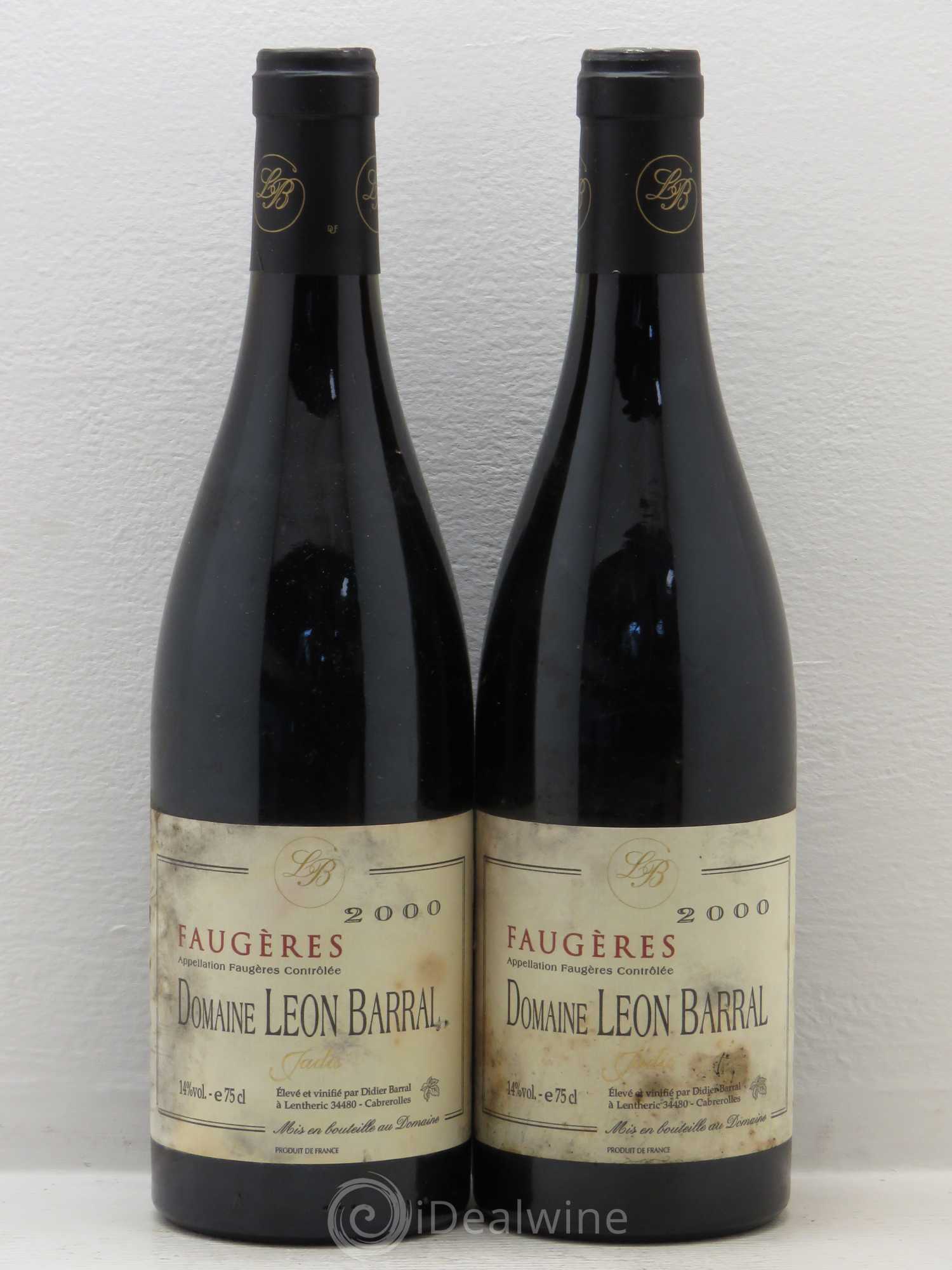 Faugères Jadis Domaine Léon Barral 2000 - Lot de 2 bouteilles - 0