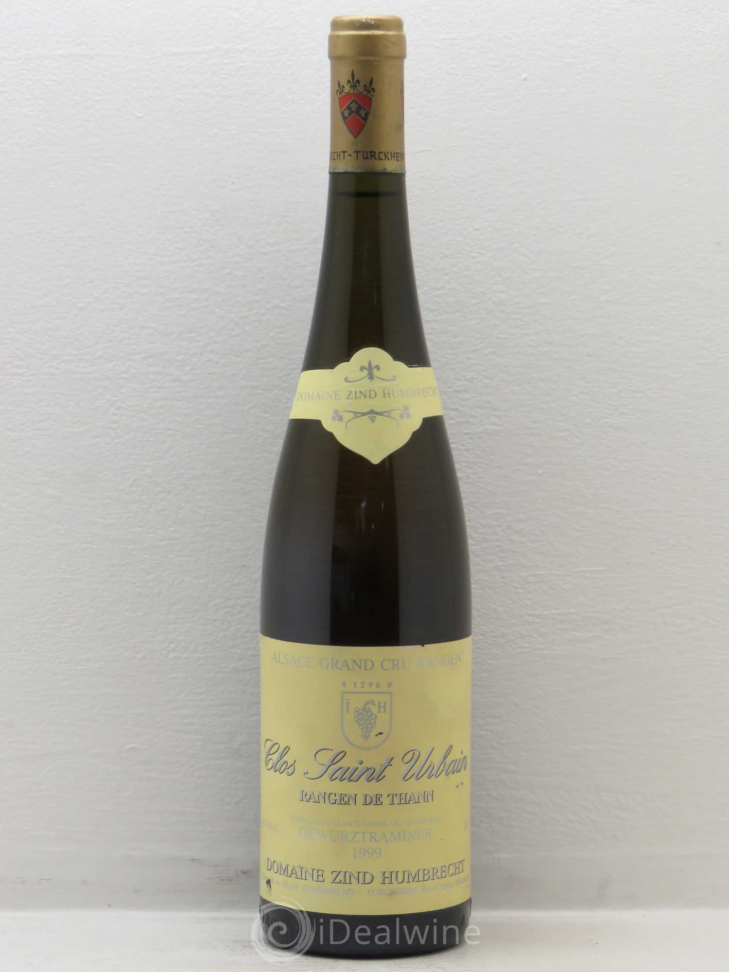 Alsace Gewurztraminer Grand Cru Rangen de Thann Clos Saint Urbain Zind-Humbrecht (Domaine) 1999 - Lot de 1 bouteille - 0