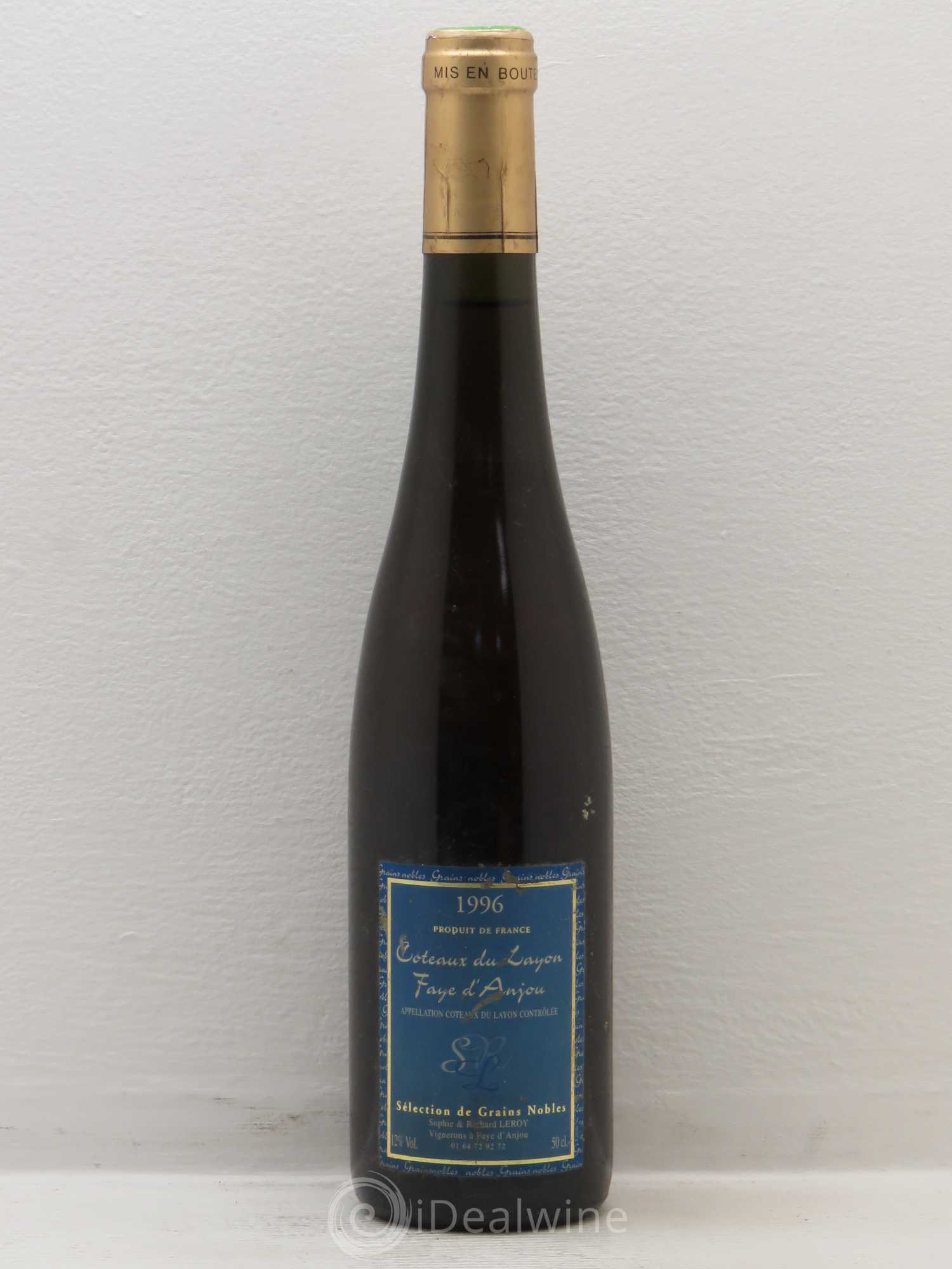 Coteaux du Layon Faye d'Anjou Sélection de Grains Nobles Richard Leroy 50 cl 1996 - Lotto di 1 bottiglia - 0