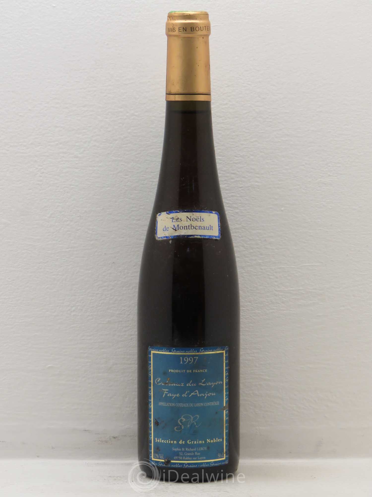 Coteaux du Layon Faye d'Anjou Les Noëls de Montbenault - Sélection de Grains Nobles Richard Leroy 50 cl 1997 - Lotto di 1 bottiglia - 0