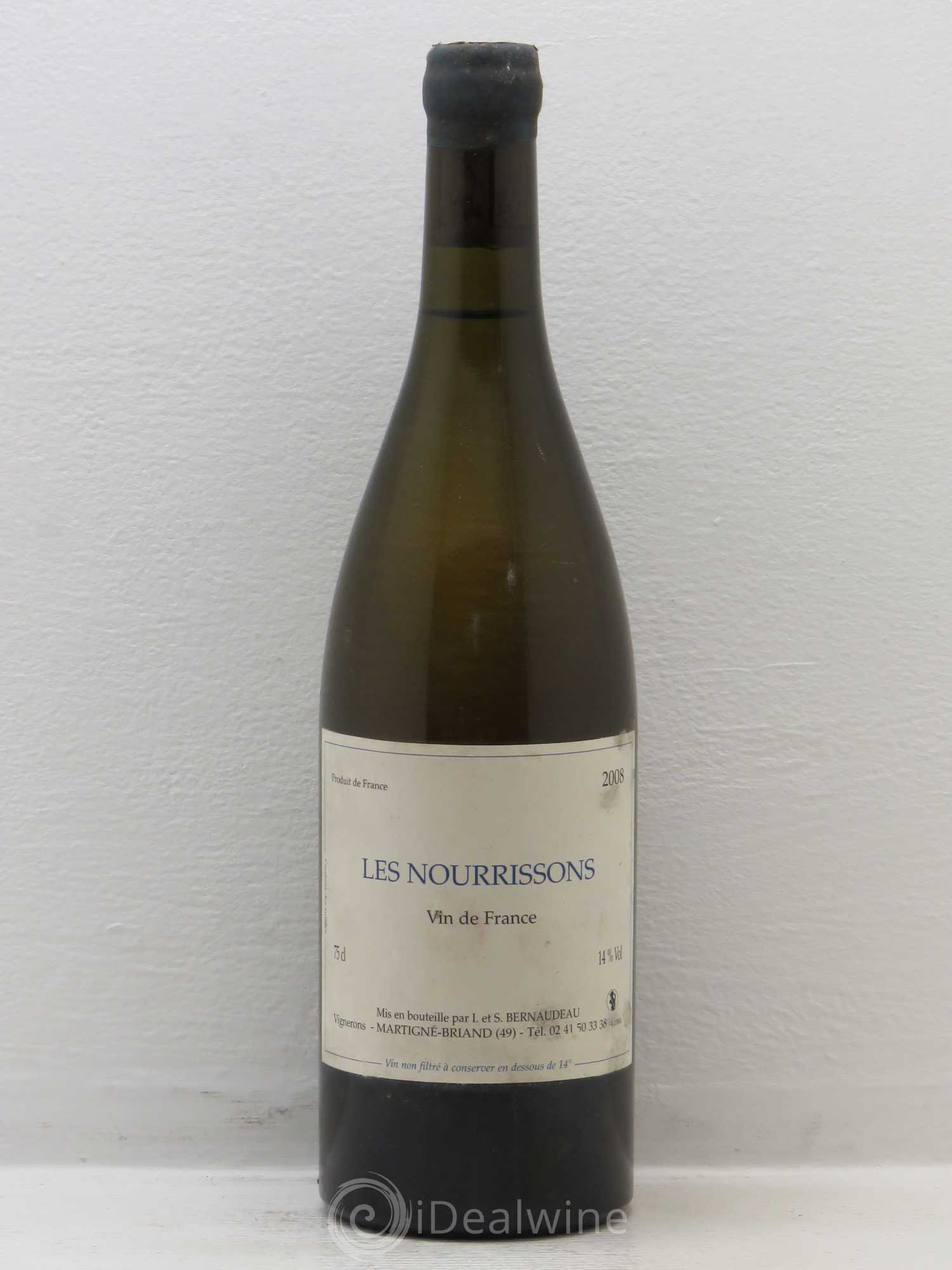 Vin de France Les Nourrissons Stéphane Bernaudeau 2008 - Lot de 1 bouteille - 0