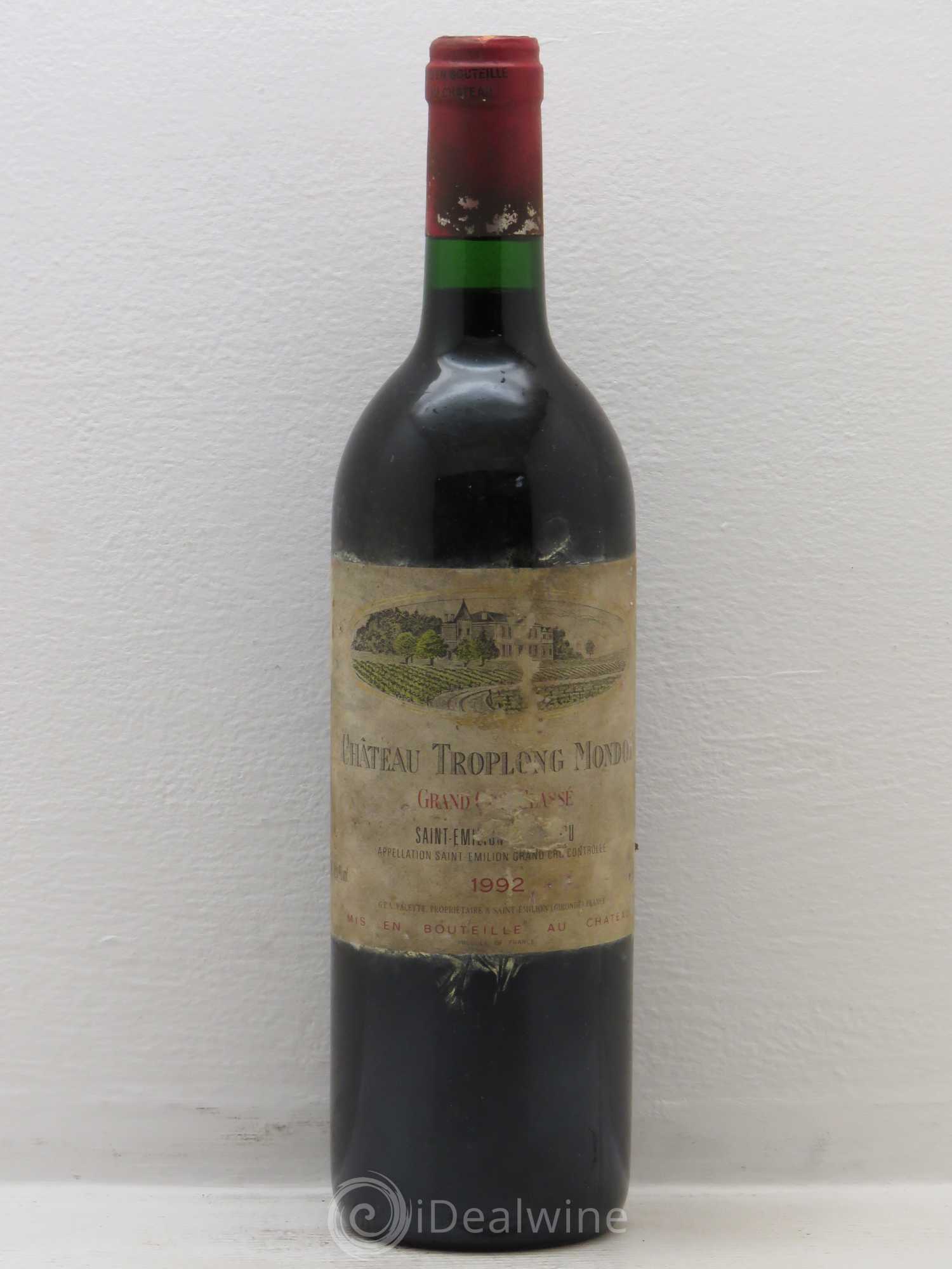 Château Troplong Mondot 1er Grand Cru Classé B 1992 - Lot de 1 bouteille - 0