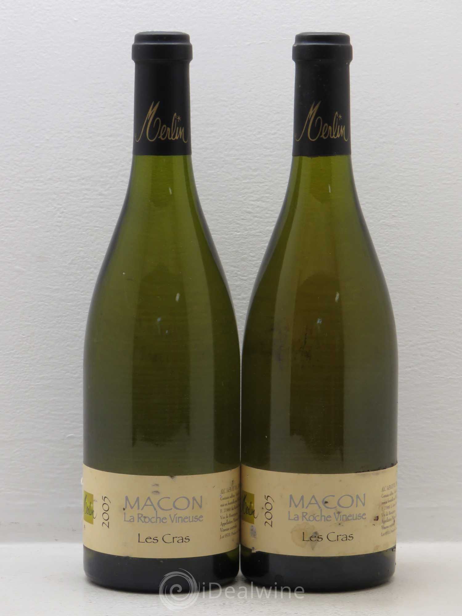 Mâcon La Roche Vineuse Olivier Merlin Les Cras 2005 - Lot de 2 bouteilles - 0