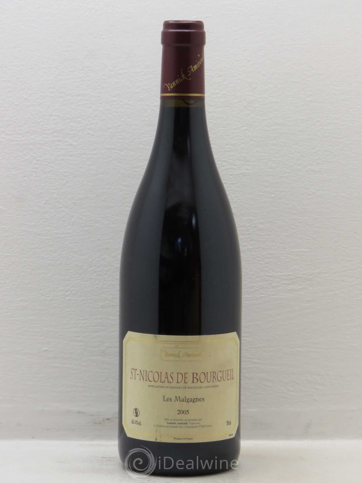 Saint-Nicolas de Bourgueil Les Malgagnes Yannick Amirault (Domaine) 2005 - Lot de 1 bouteille - 0