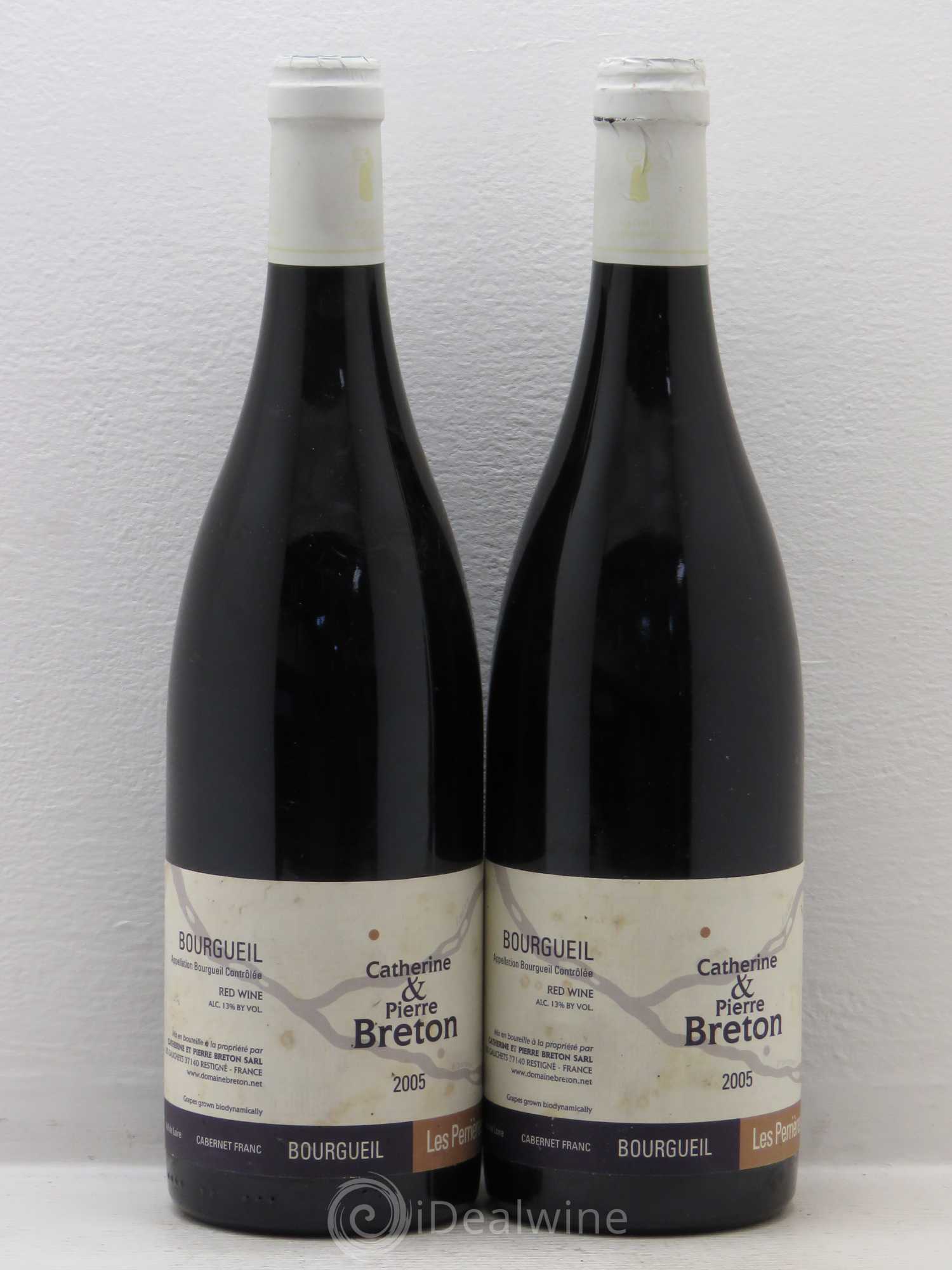 Bourgueil Les Perrières Catherine et Pierre Breton 2005 - Lot de 2 bouteilles - 0