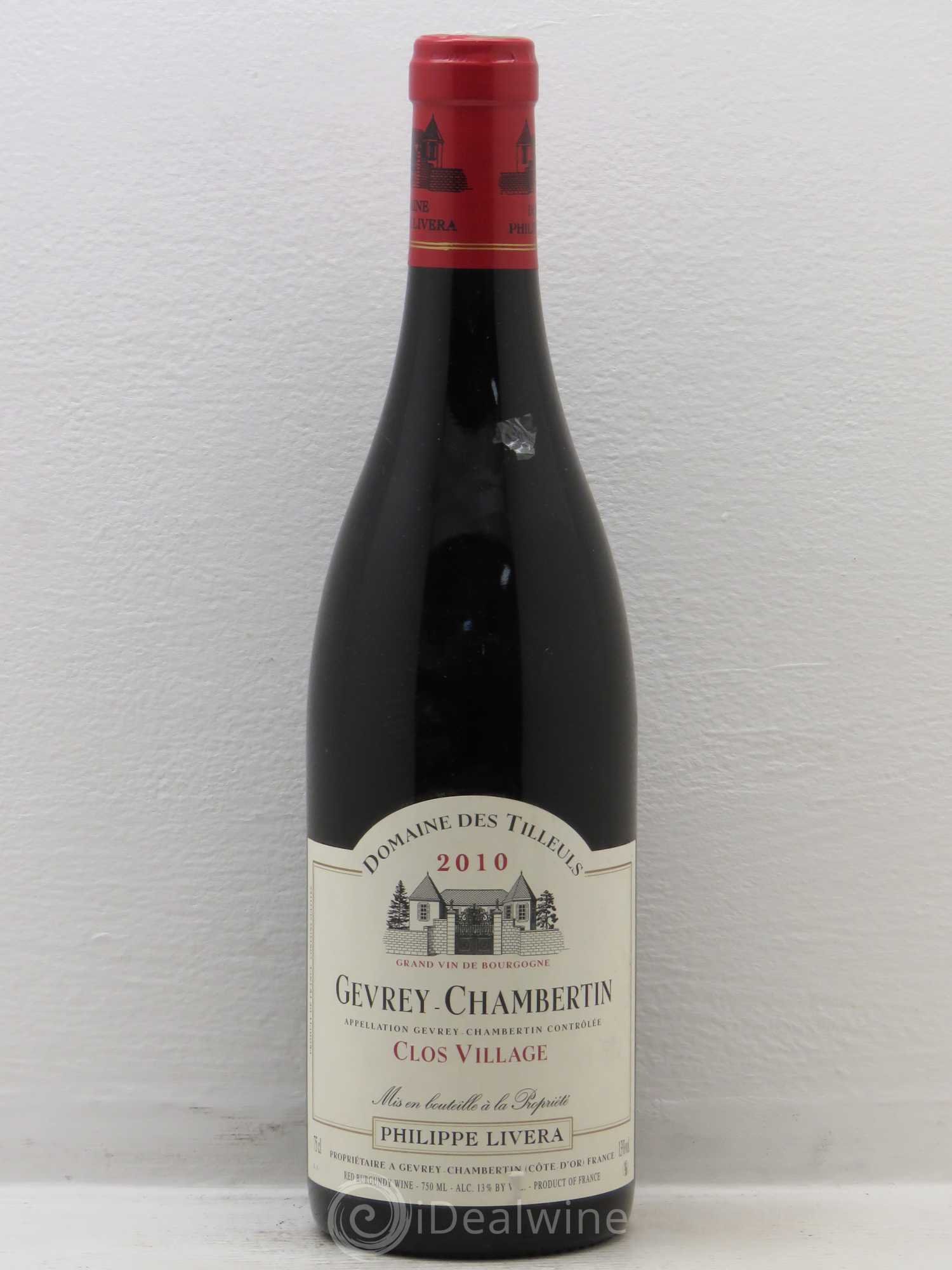 Gevrey-Chambertin Clos Village Tilleuls (Domaine des) - Philippe Livera 2010 - Lot de 1 bouteille - 0