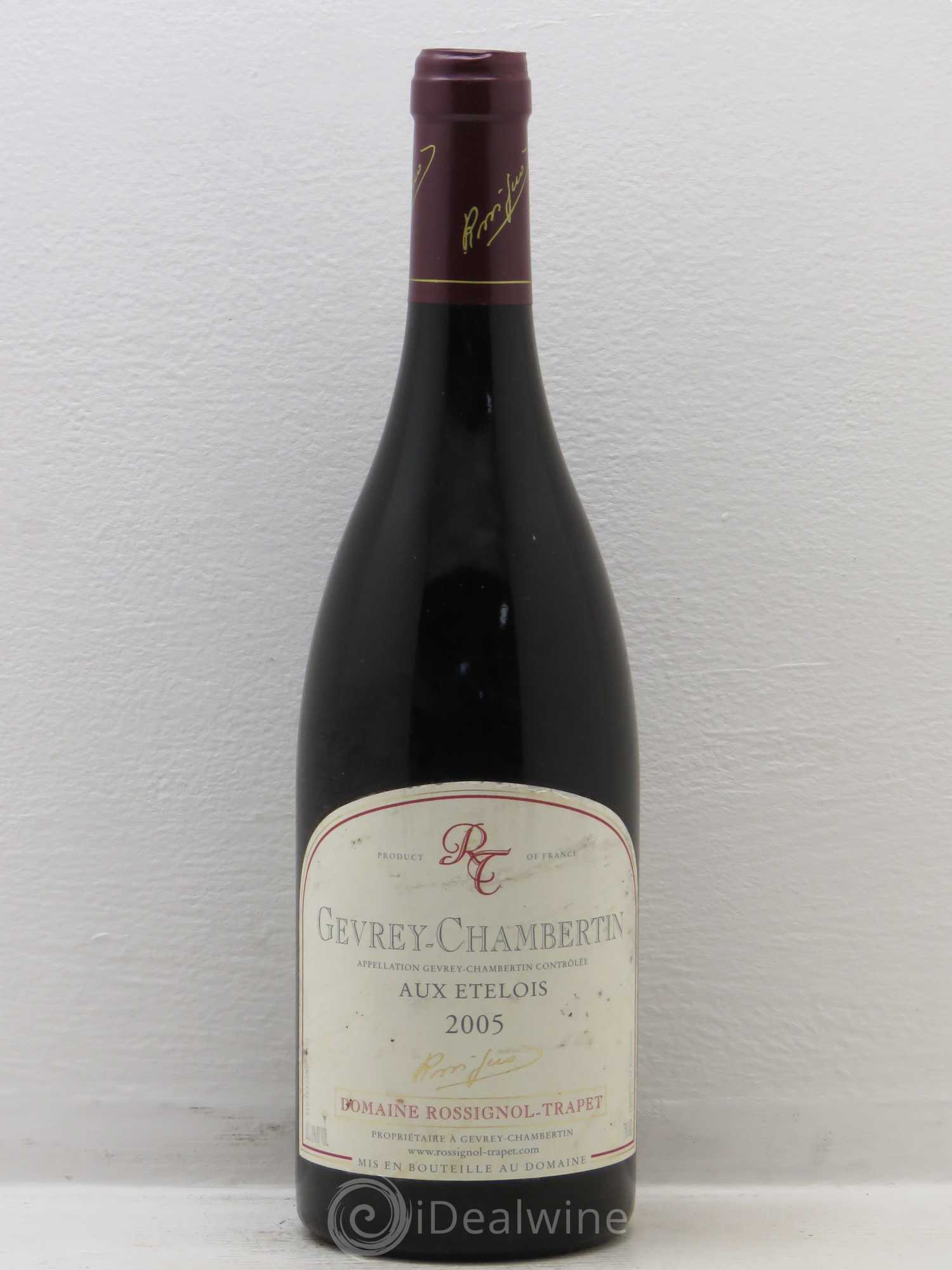 Gevrey-Chambertin Aux Etelois Rossignol-Trapet (Domaine) 2005 - Lot de 1 bouteille - 0