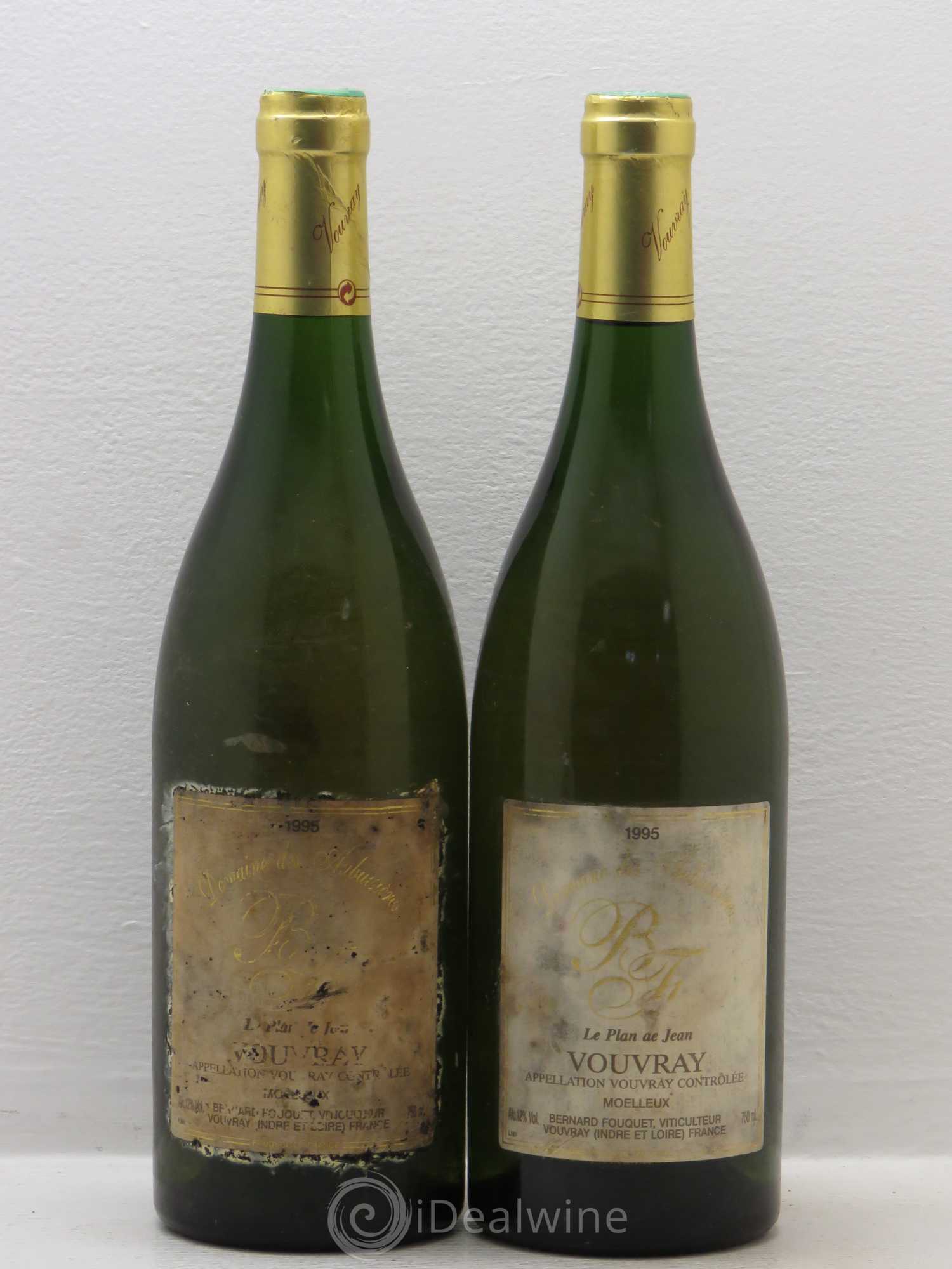 Vouvray Le Plan De Jean Domaine des Aubuissières Bernard Fouquet 1995 - Lotto di 2 bottiglie - 0