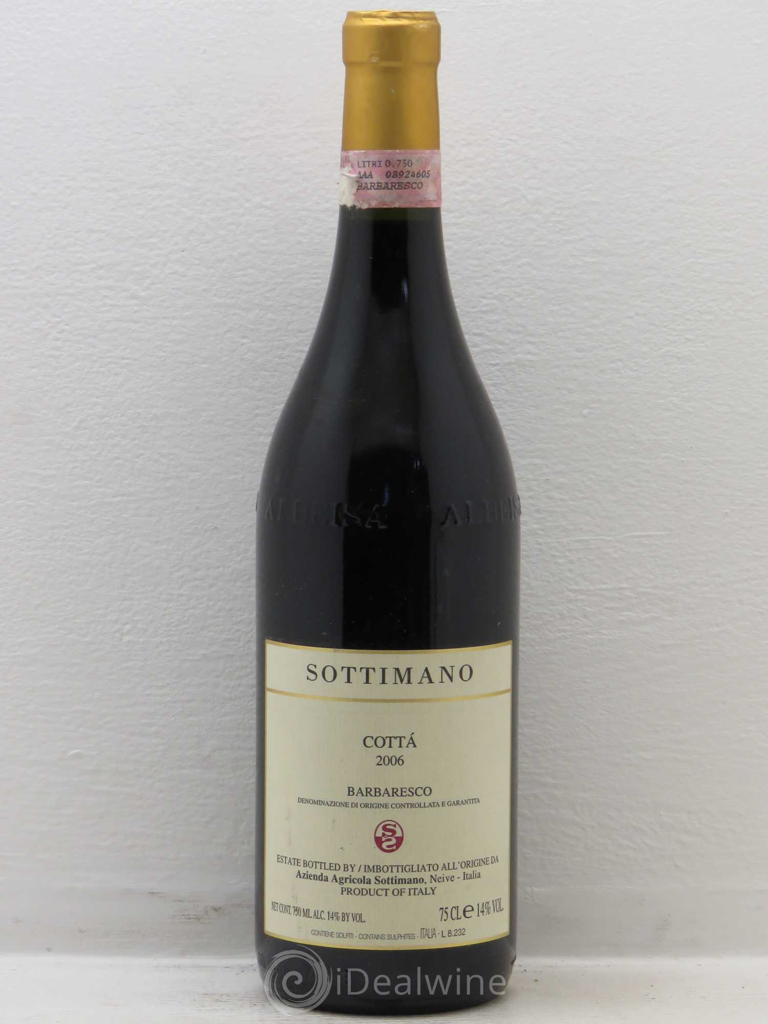 Barbaresco DOCG Cottà Sottimano 2006 - Lot de 1 bouteille - 0