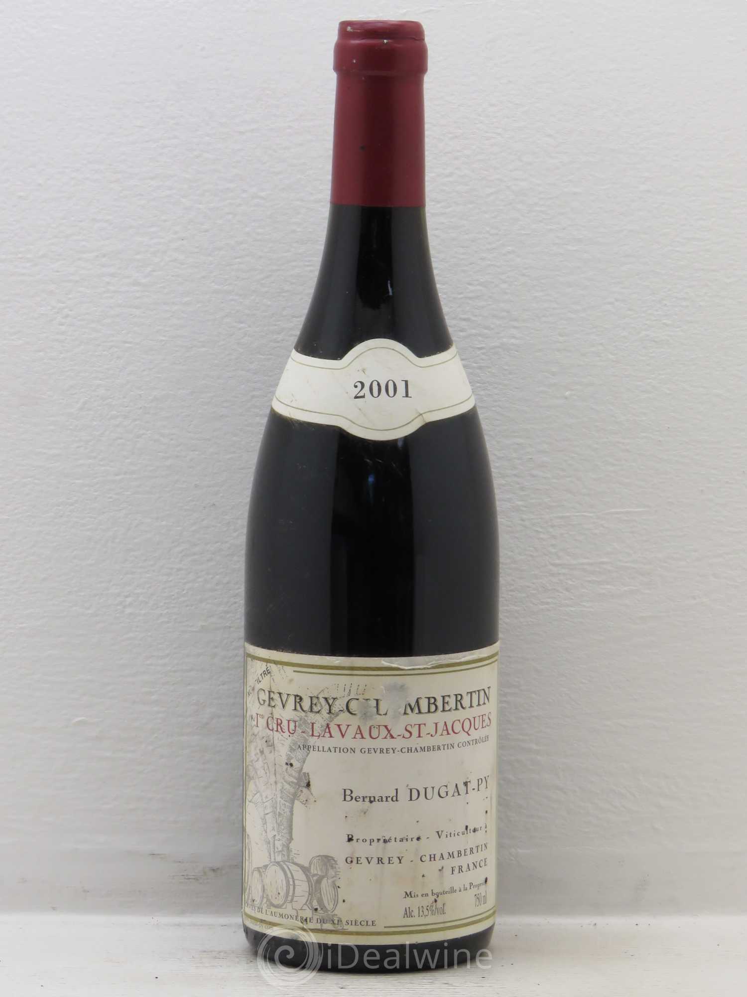 Gevrey-Chambertin 1er Cru Lavaux Saint Jacques Dugat-Py 2001 - Lot de 1 bouteille - 0