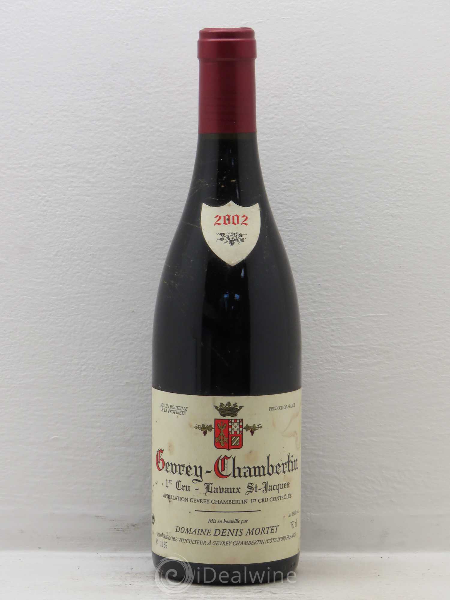 Gevrey-Chambertin 1er Cru Lavaux Saint Jacques Denis Mortet (Domaine) 2002 - Lot de 1 bouteille - 0