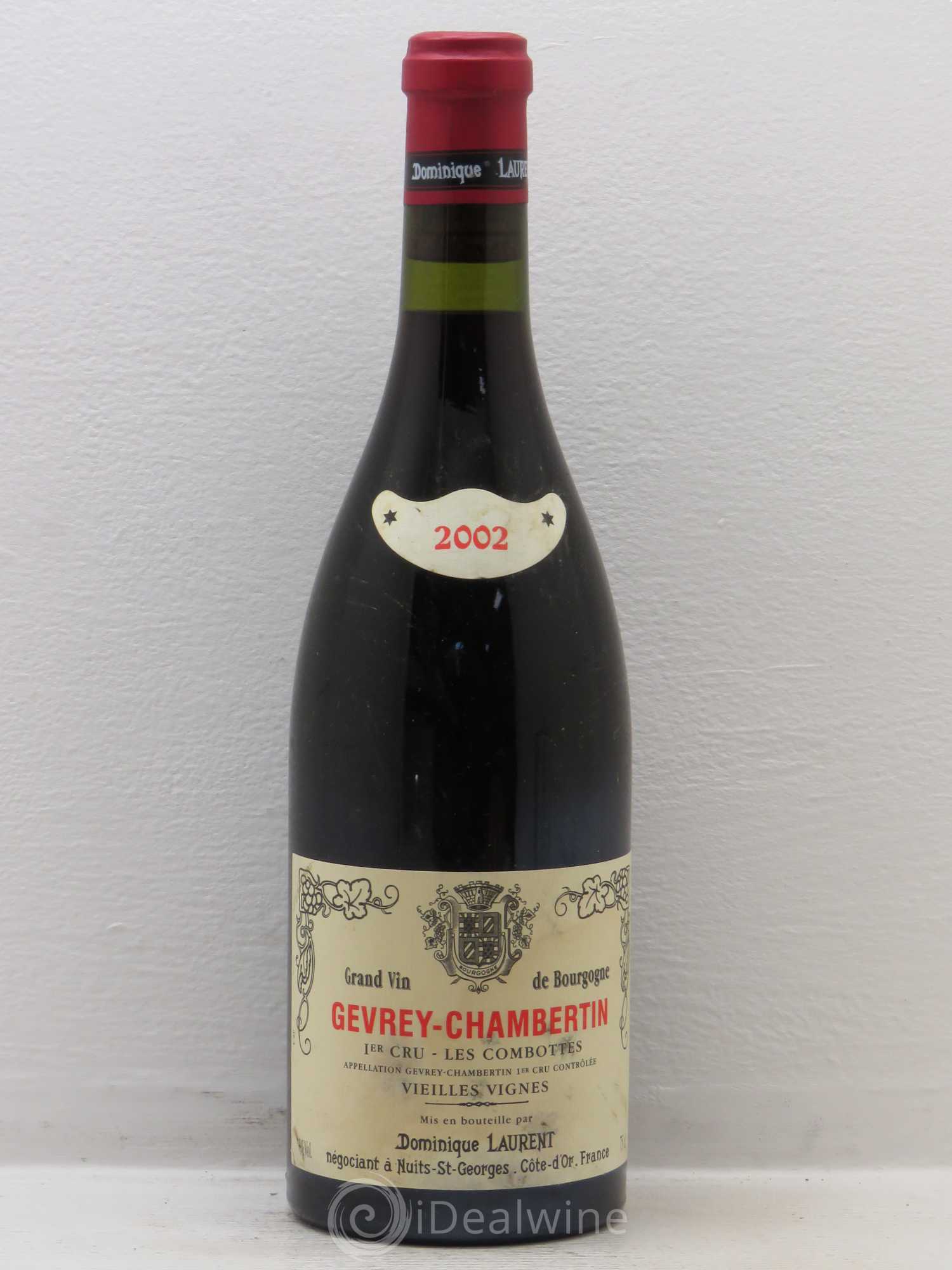 Gevrey-Chambertin 1er Cru Les Combottes Dominique Laurent 2002 - Lot de 1 bouteille - 0