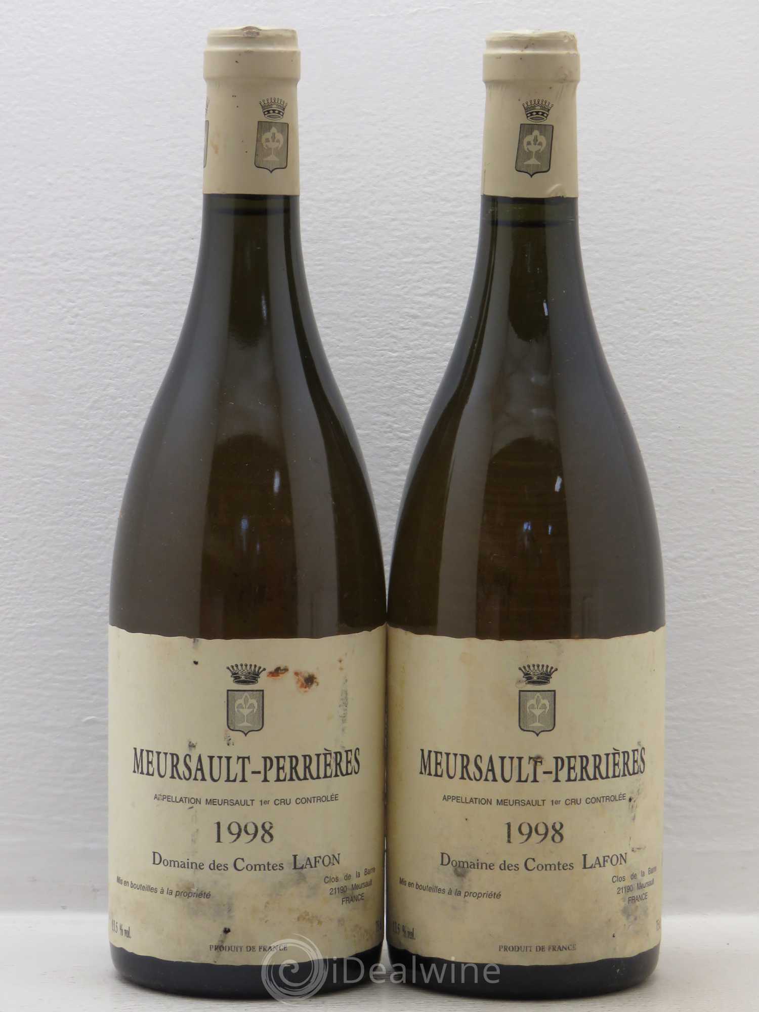 Meursault 1er Cru Perrières Comtes Lafon (Domaine des) 1998 - Lot de 2 bouteilles - 0