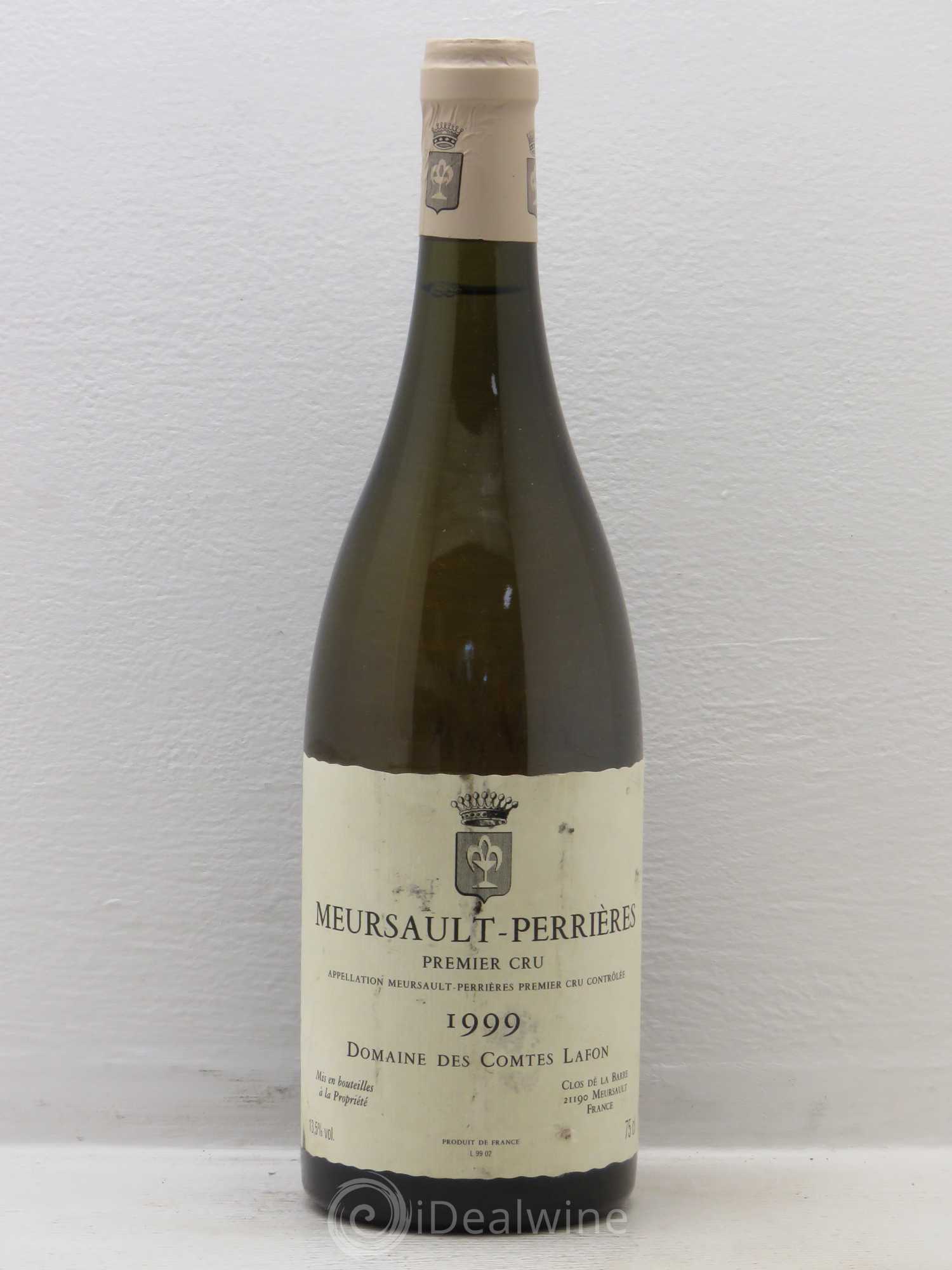 Meursault 1er Cru Perrières Comtes Lafon (Domaine des) 1999 - Lot de 1 bouteille - 0