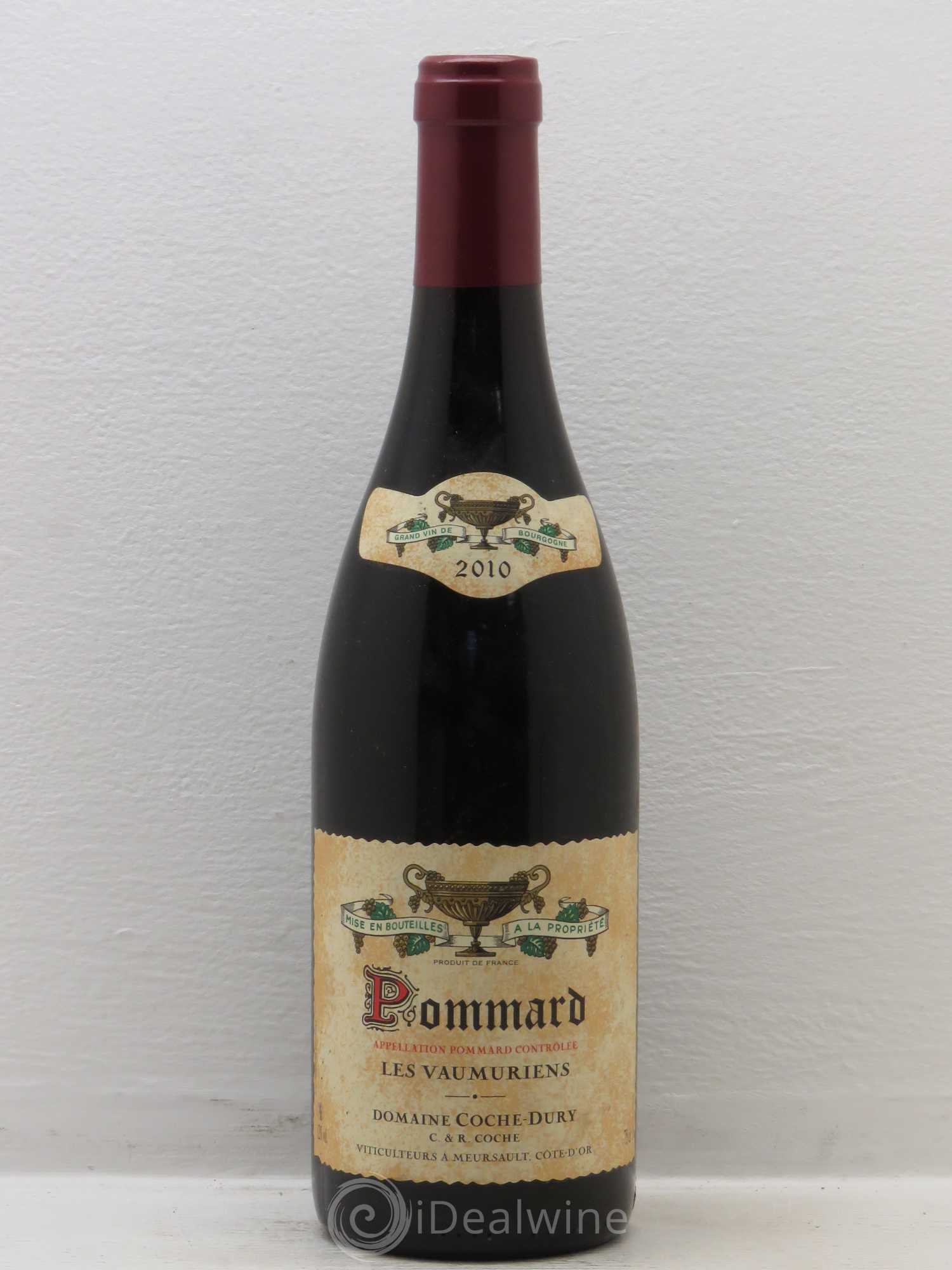Pommard les Vaumuriens Coche Dury (Domaine) 2010 - Lot de 1 bouteille - 0