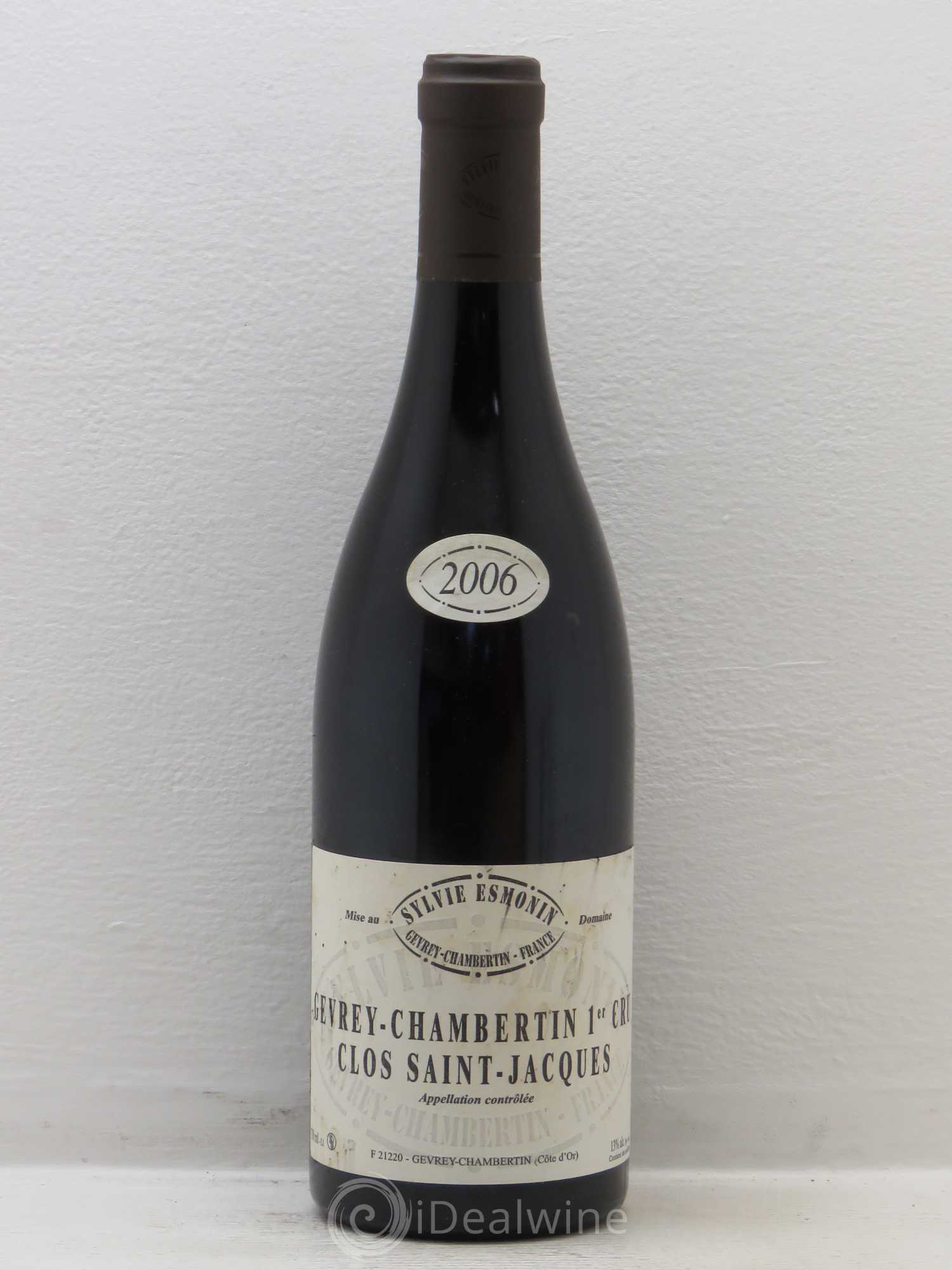 Gevrey-Chambertin 1er Cru Clos Saint Jacques Sylvie Esmonin 2006 - Lot de 1 bouteille - 0