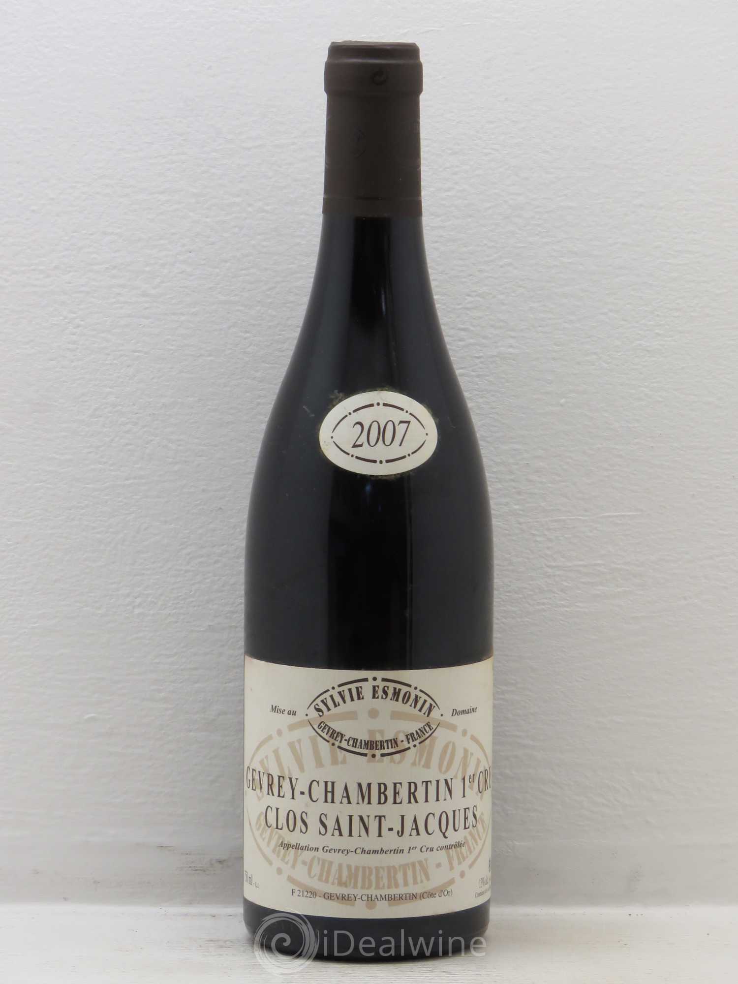 Gevrey-Chambertin 1er Cru Clos Saint Jacques Sylvie Esmonin 2007 - Lot de 1 bouteille - 0