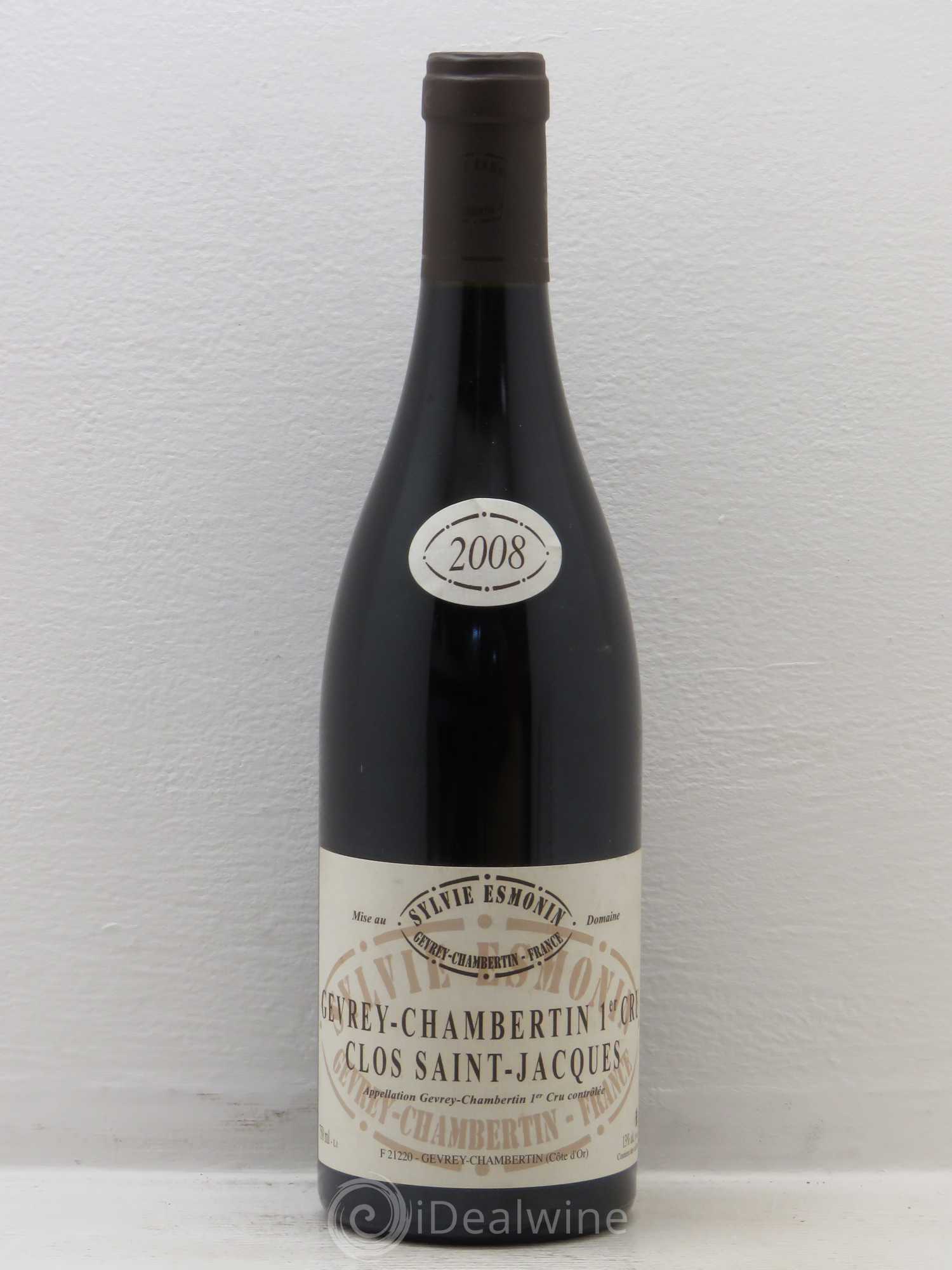 Gevrey-Chambertin 1er Cru Clos Saint Jacques Sylvie Esmonin 2008 - Lot de 1 bouteille - 0