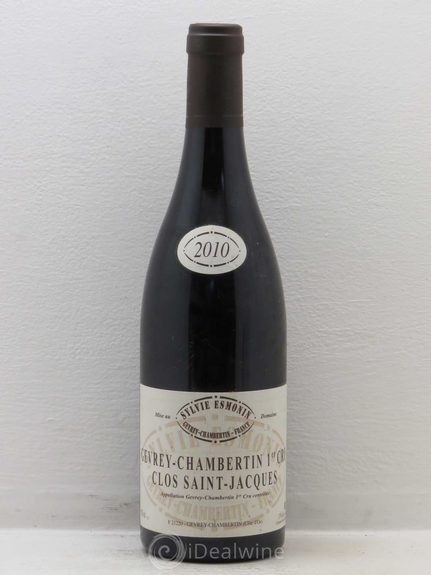 Gevrey-Chambertin 1er Cru Clos Saint Jacques Sylvie Esmonin 2010 - Lot de 1 bouteille - 0