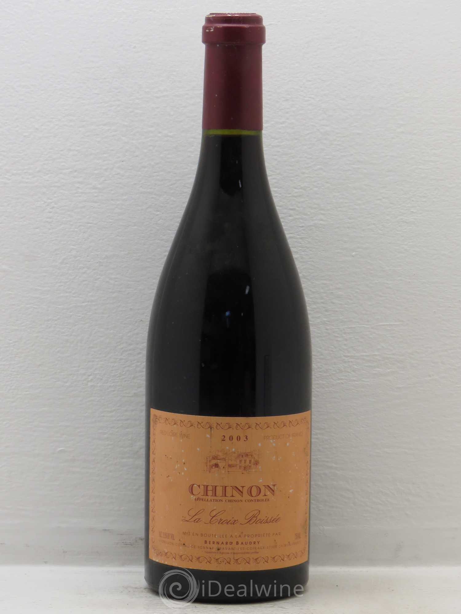 Chinon La Croix Boissée Bernard Baudry 2003 - Lot de 1 bouteille - 0