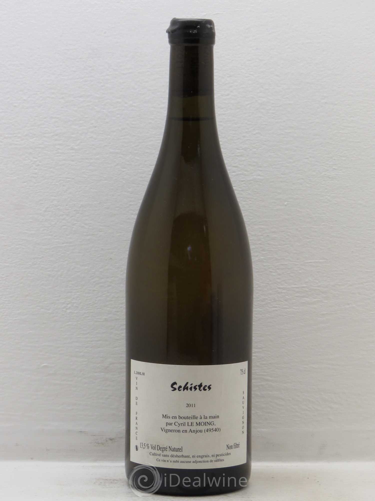 Vin de France Schistes Sauvignon Cyril Le Moing Et Nam Joo Son 2011 - Posten von 1 Flasche - 0