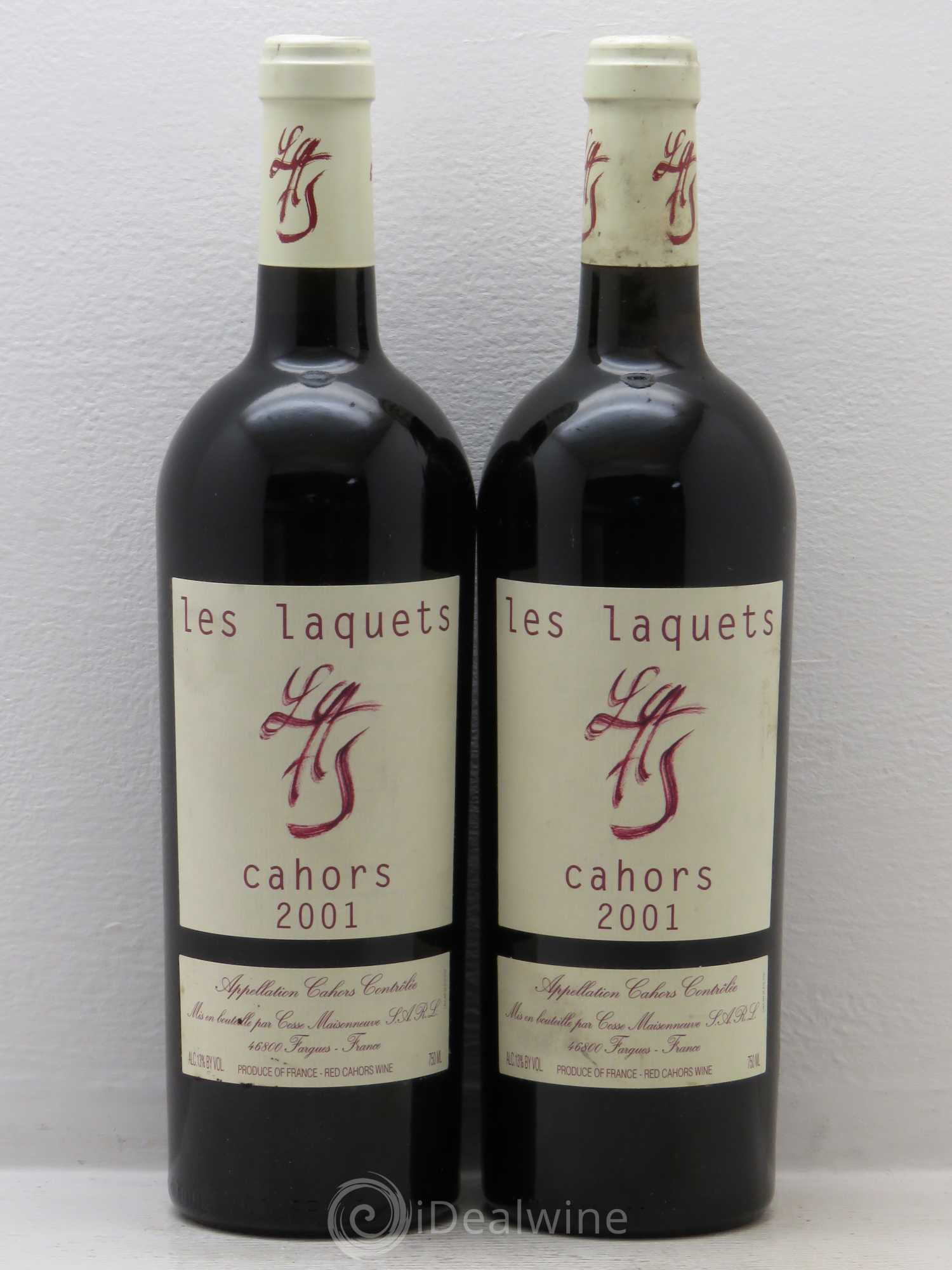 Cahors Les Laquets Cosse-Maisonneuve (Domaine) 2001 - Lot de 2 bouteilles - 0
