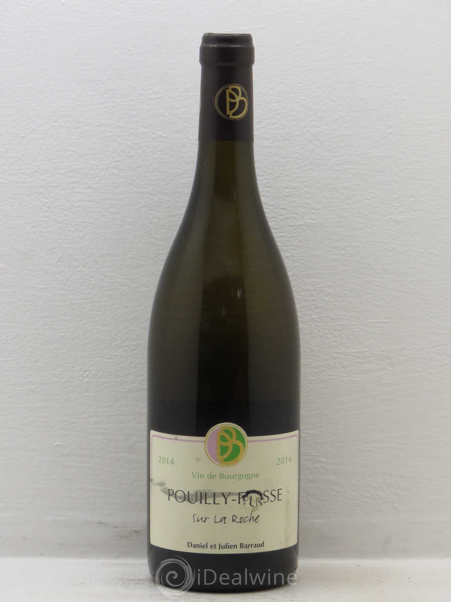 Pouilly-Fuissé Sur La Roche Daniel Barraud 2014 - Lot de 1 bouteille - 0