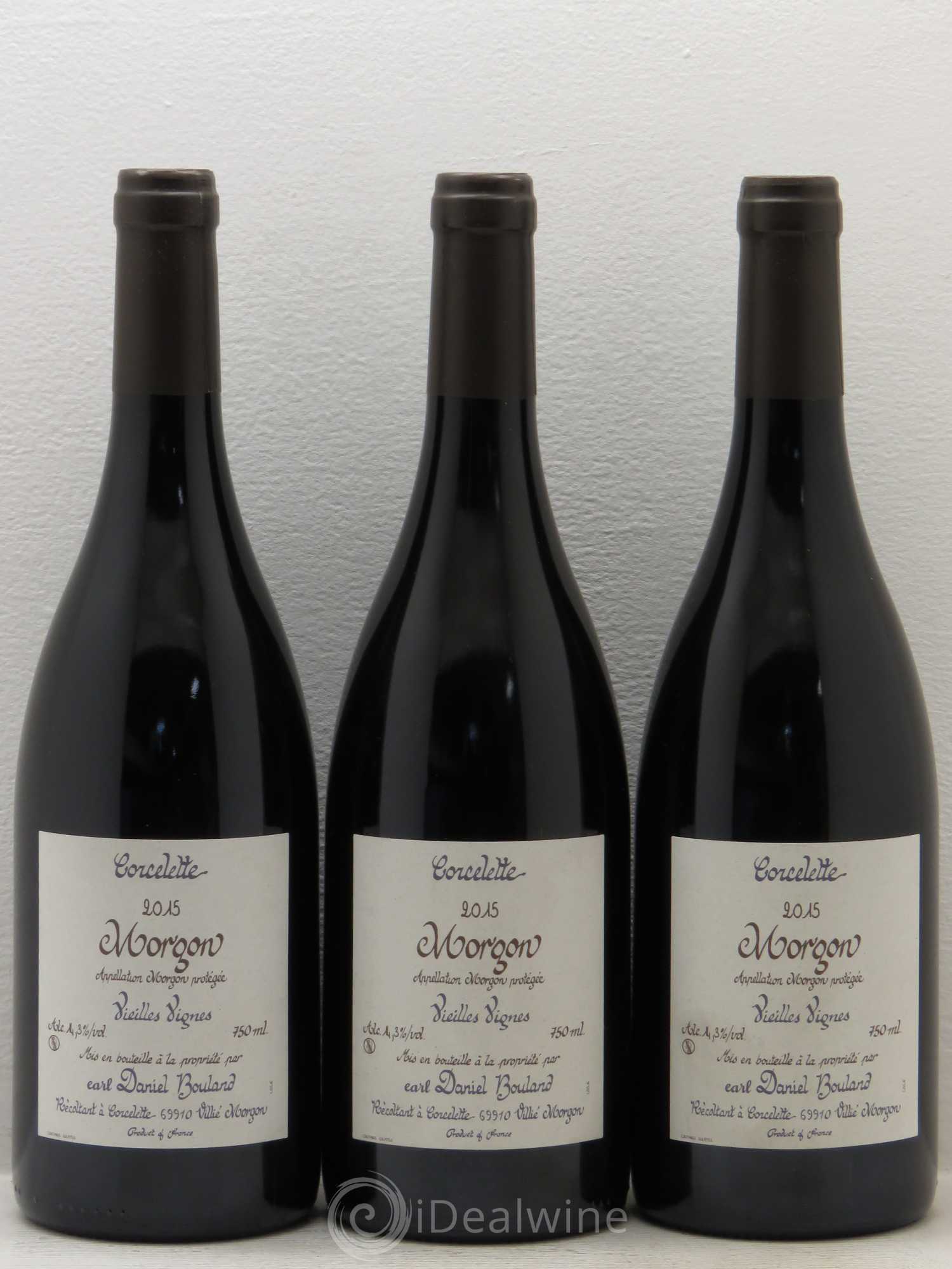 Morgon Corcelette Daniel Bouland (Domaine) Vieilles Vignes 2015 - Lot de 3 bouteilles - 0