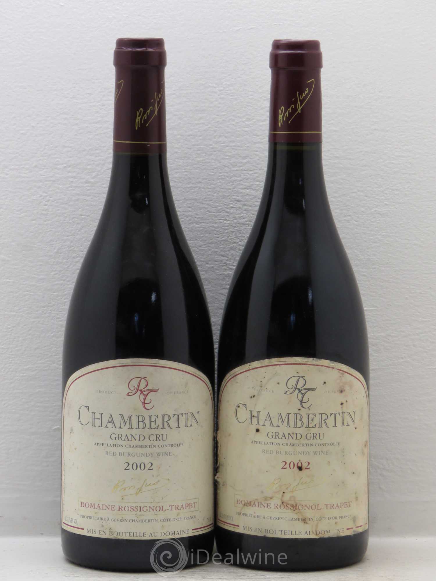 Chambertin Grand Cru Rossignol-Trapet (Domaine) 2002 - Lot de 2 bouteilles - 0