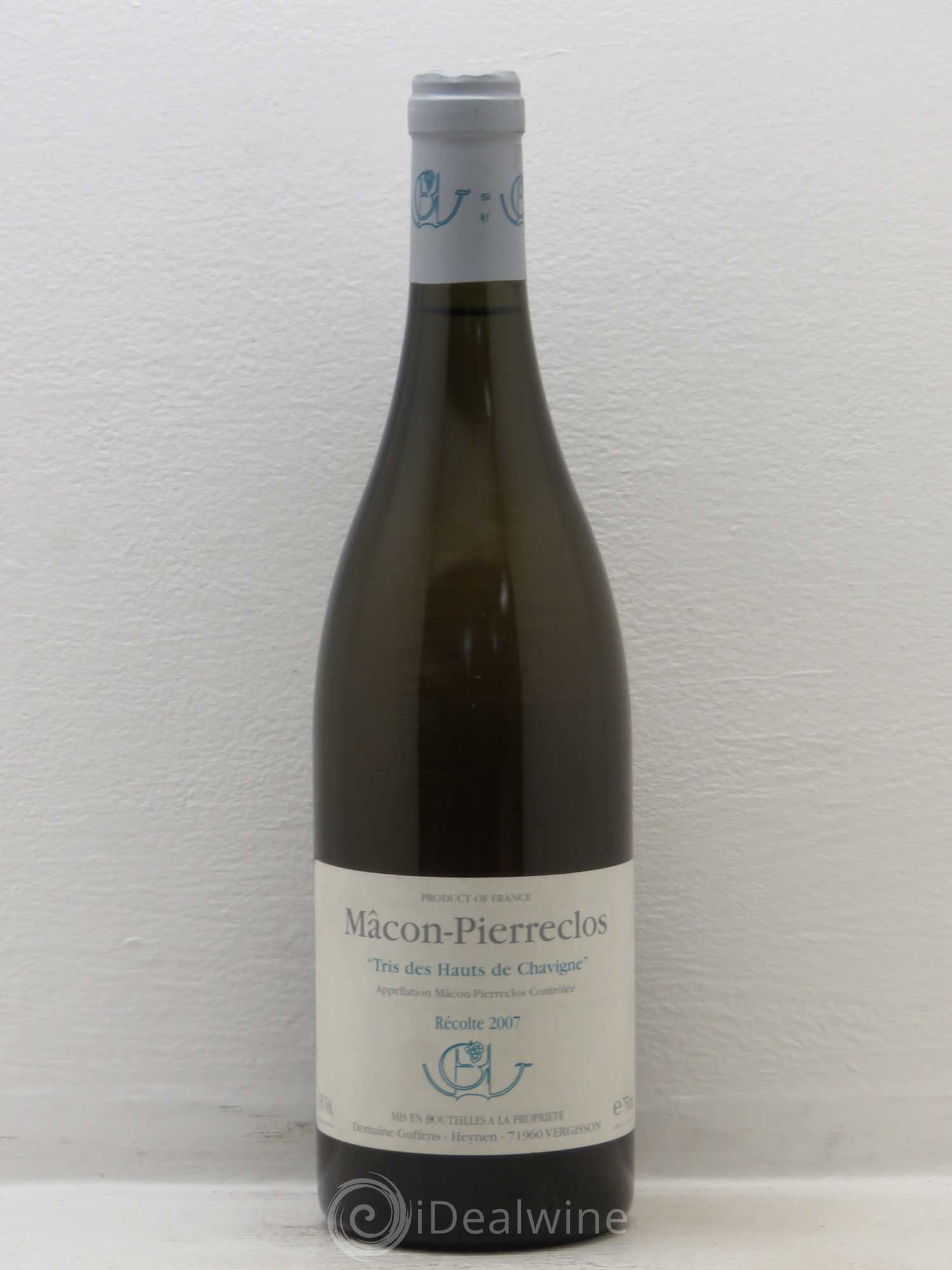 Mâcon Pierreclos Tri Des Hauts De Chavigne Jean Marie Guffens 2007 - Posten von 1 Flasche - 0