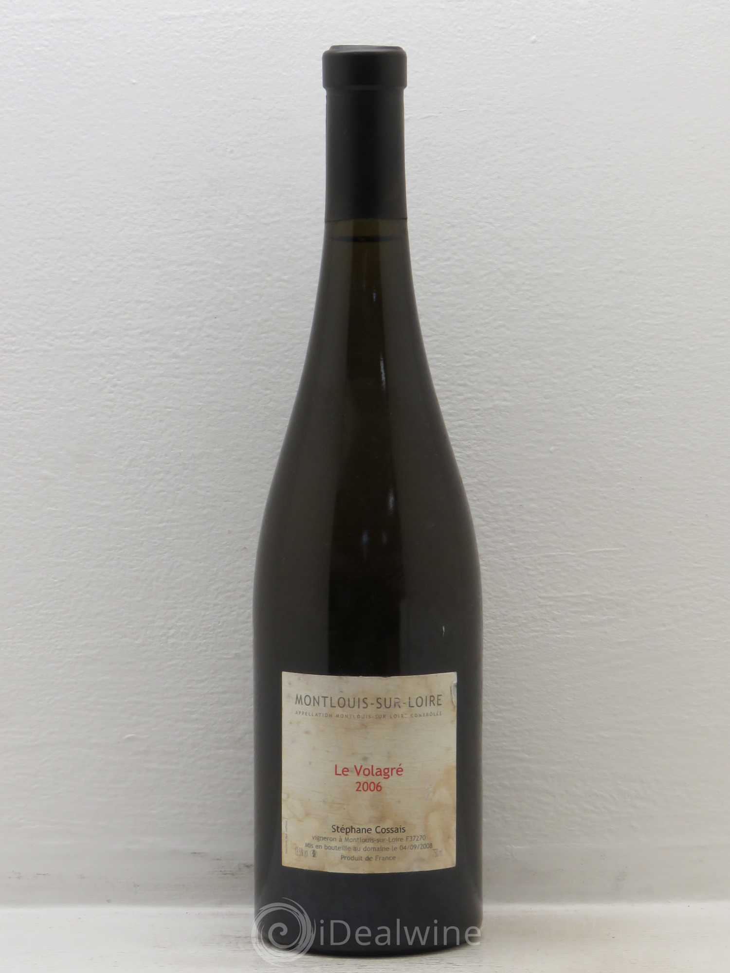 Montlouis-sur-Loire Le Volagré Stéphane Cossais 2006 - Lot de 1 bouteille - 0