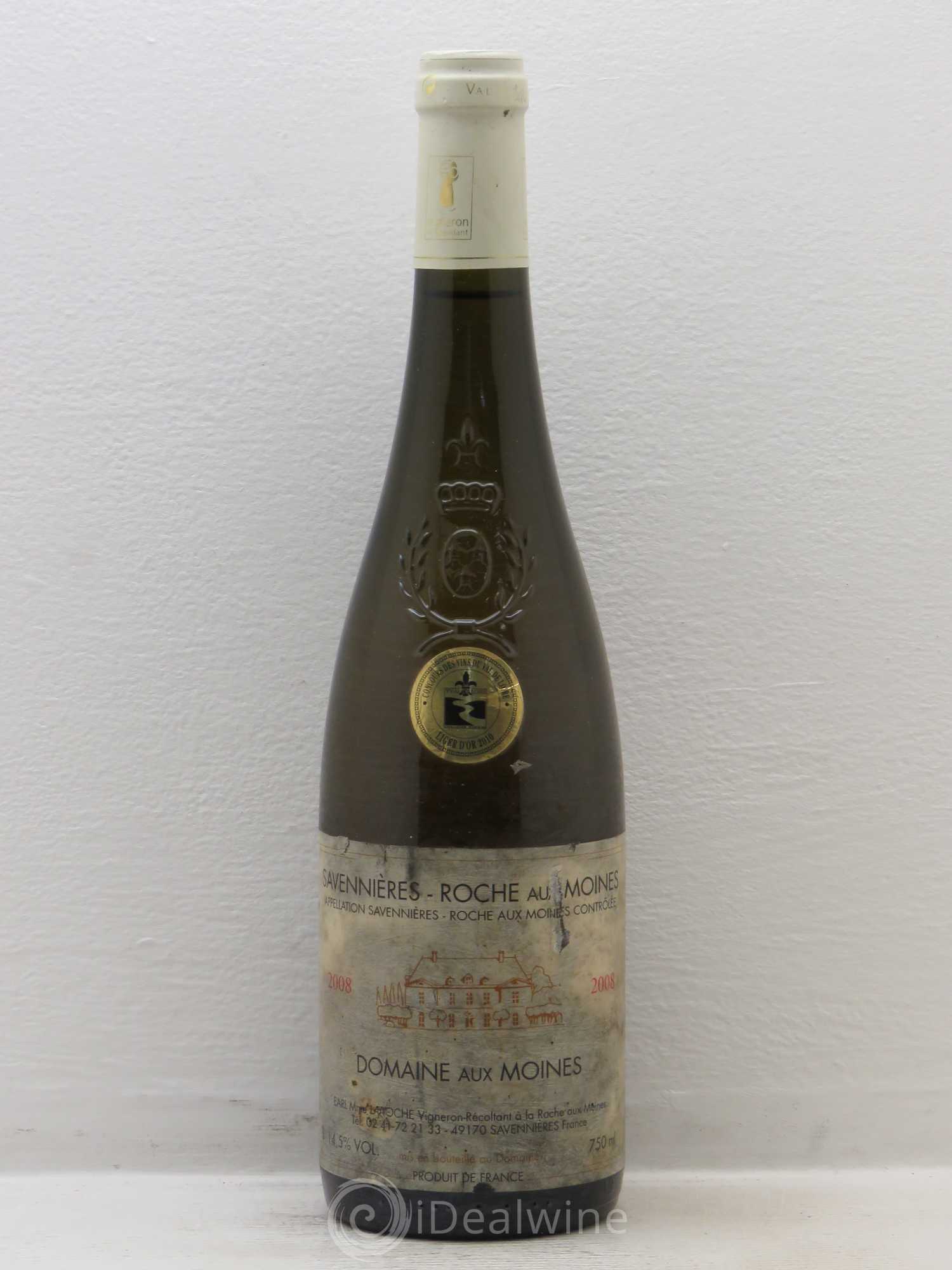 Savennières Roche Aux Moines Tessa Laroche Domaine aux Moines 2008 - Posten von 1 Flasche - 0