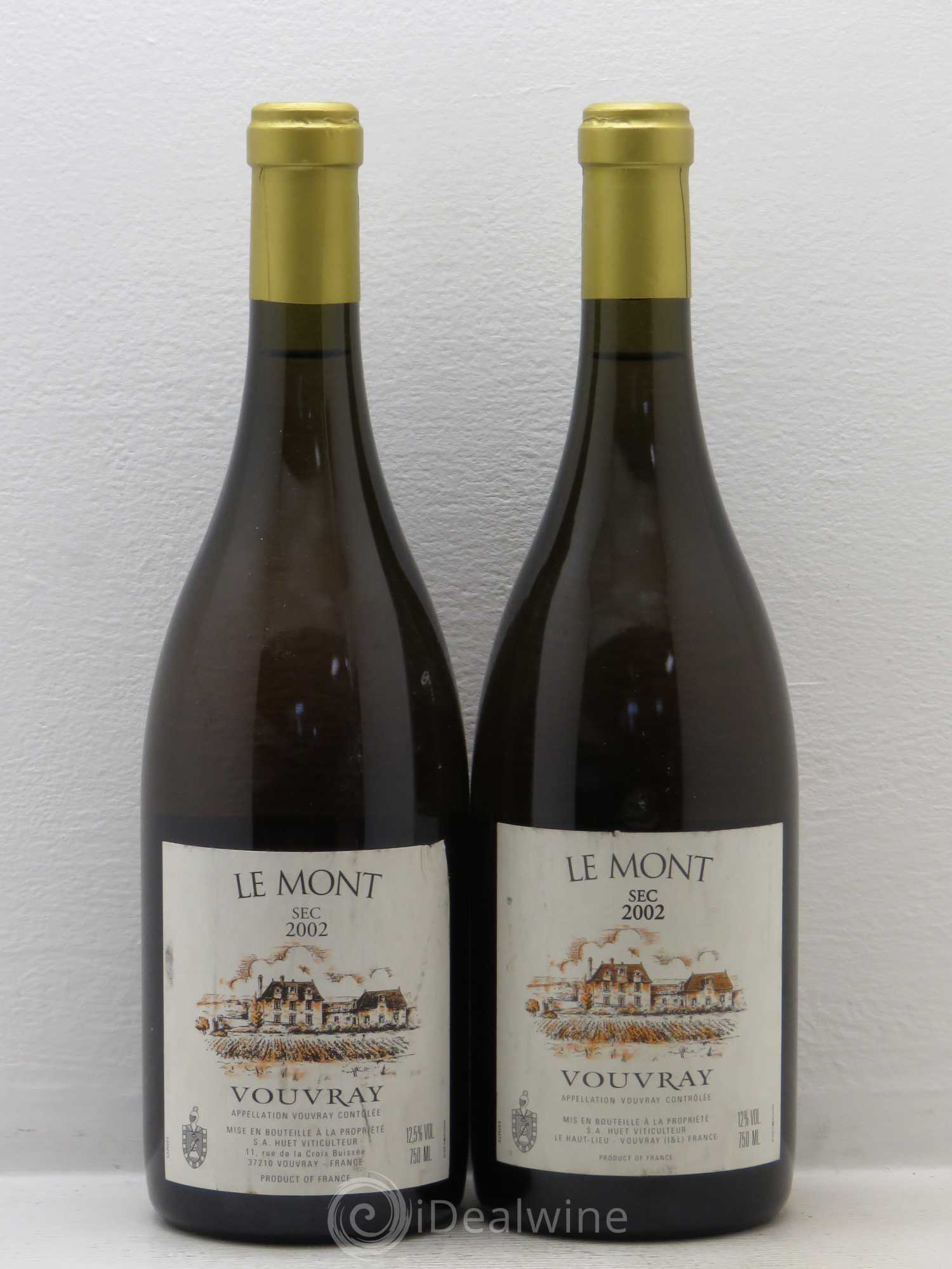 Vouvray Le Mont Domaine Huet 2002 - Posten von 2 Flaschen - 0