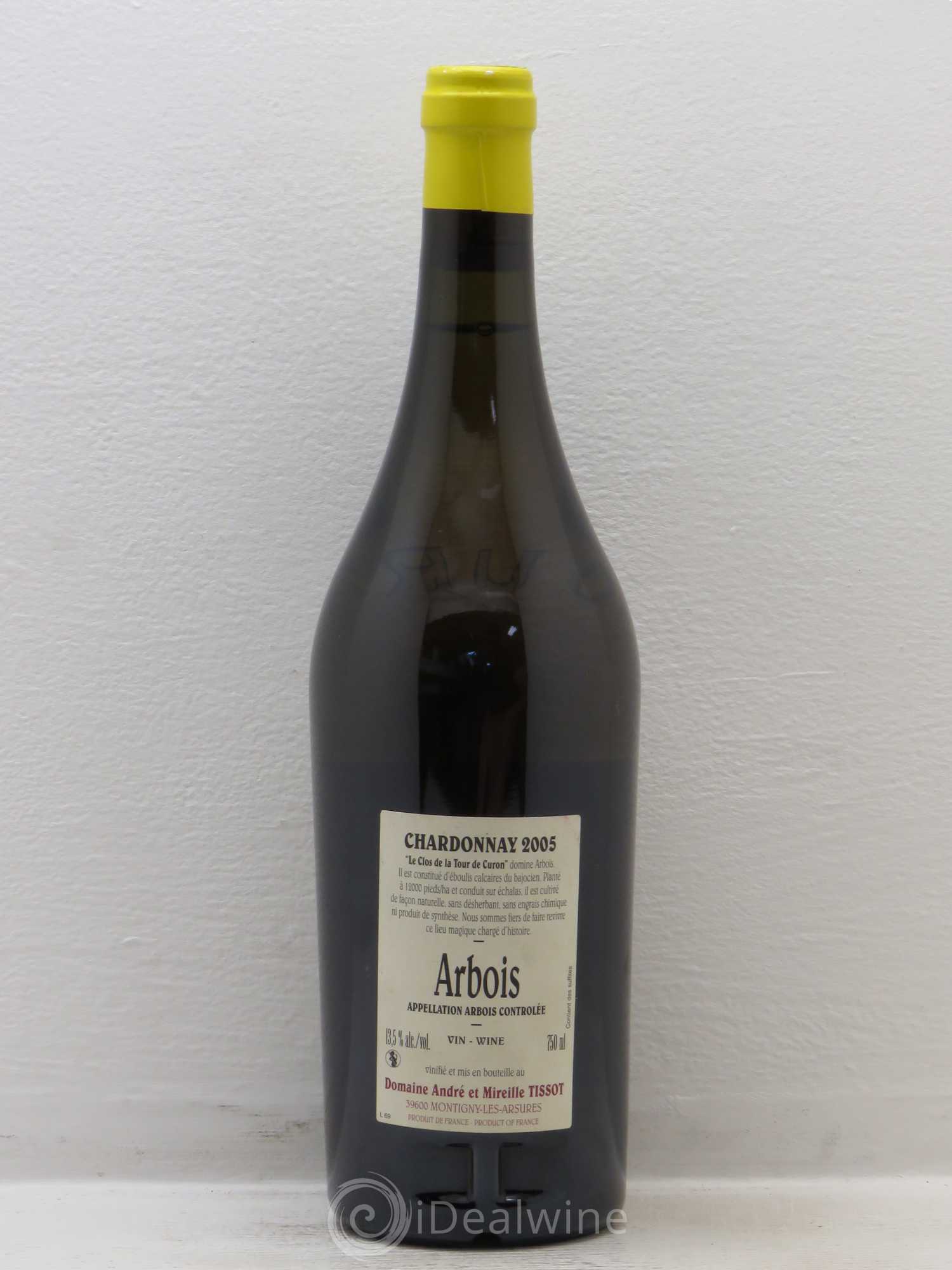 Arbois Chardonnay Le Clos de la Tour de Curon Bénédicte et Stéphane Tissot 2005 - Lot de 1 bouteille - 1
