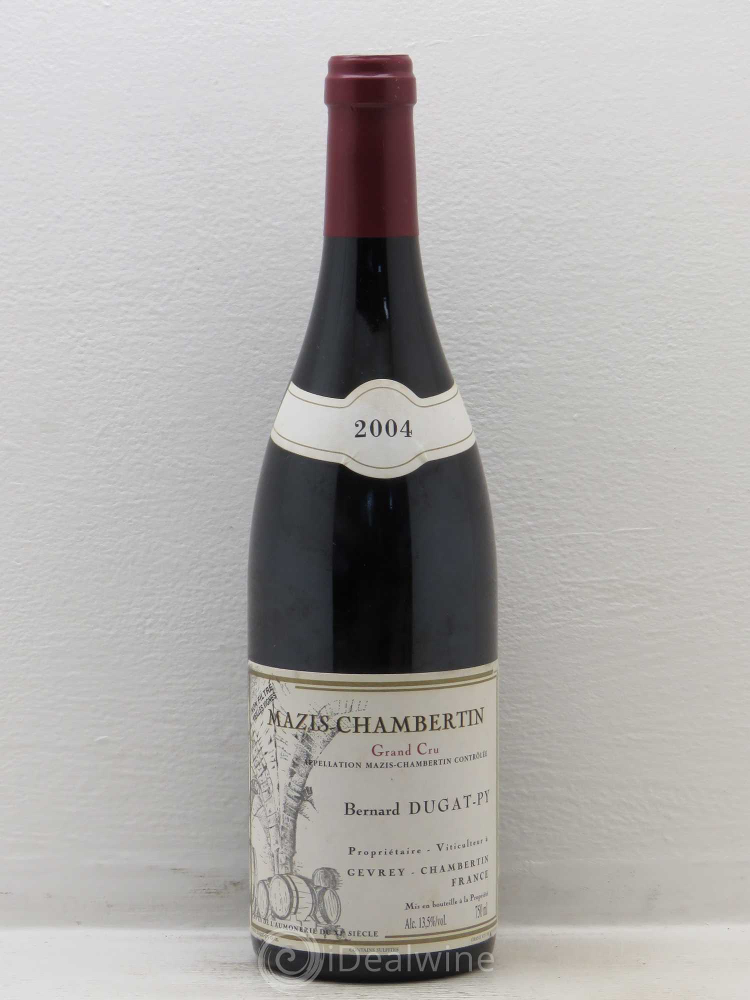 Mazis-Chambertin Grand Cru Vieilles Vignes Dugat-Py Vieilles Vignes 2004 - Lot de 1 bouteille - 0