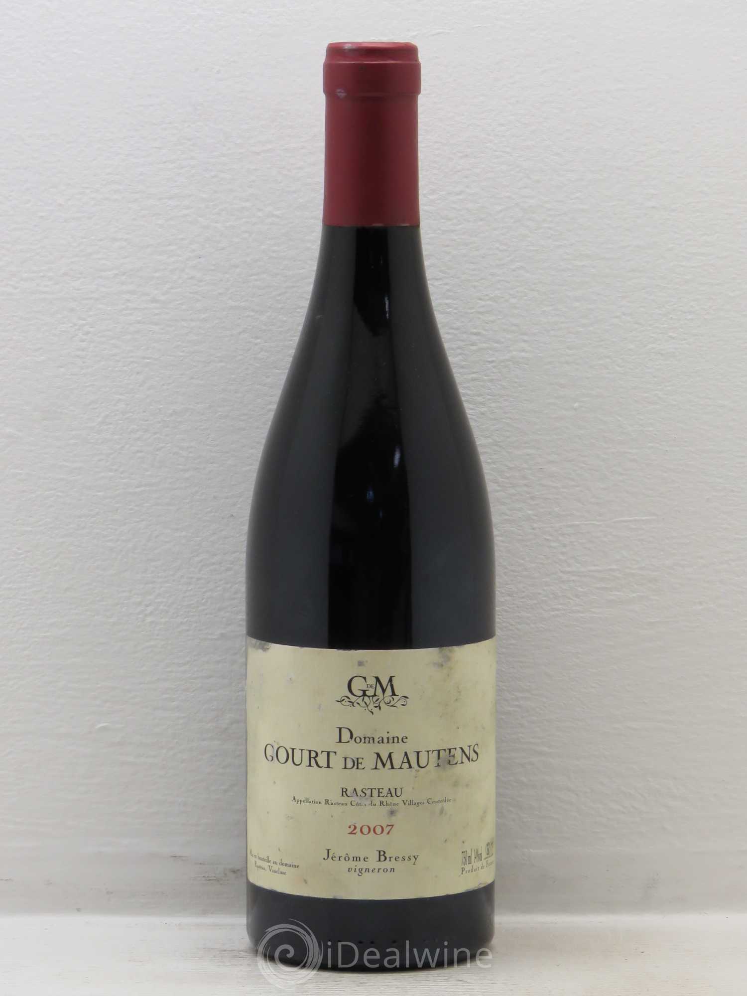 Rasteau Domaine Gourt de Mautens - Jérôme Bressy 2007 - Lot de 1 bouteille - 0