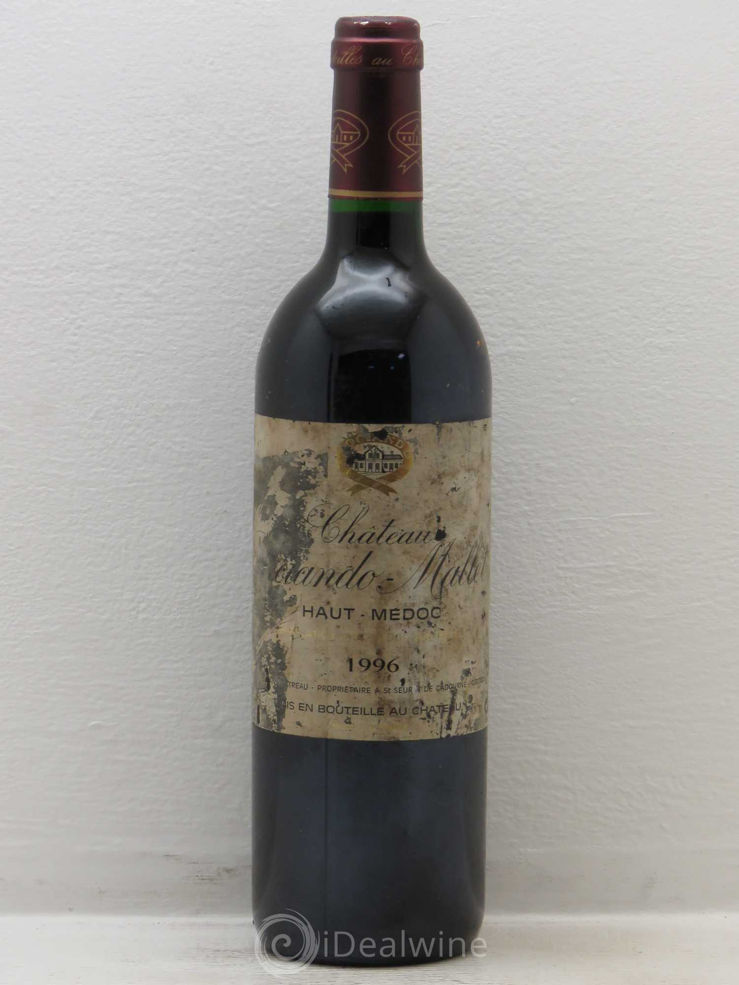 Château Sociando Mallet 1996 - Lot de 1 bouteille - 0