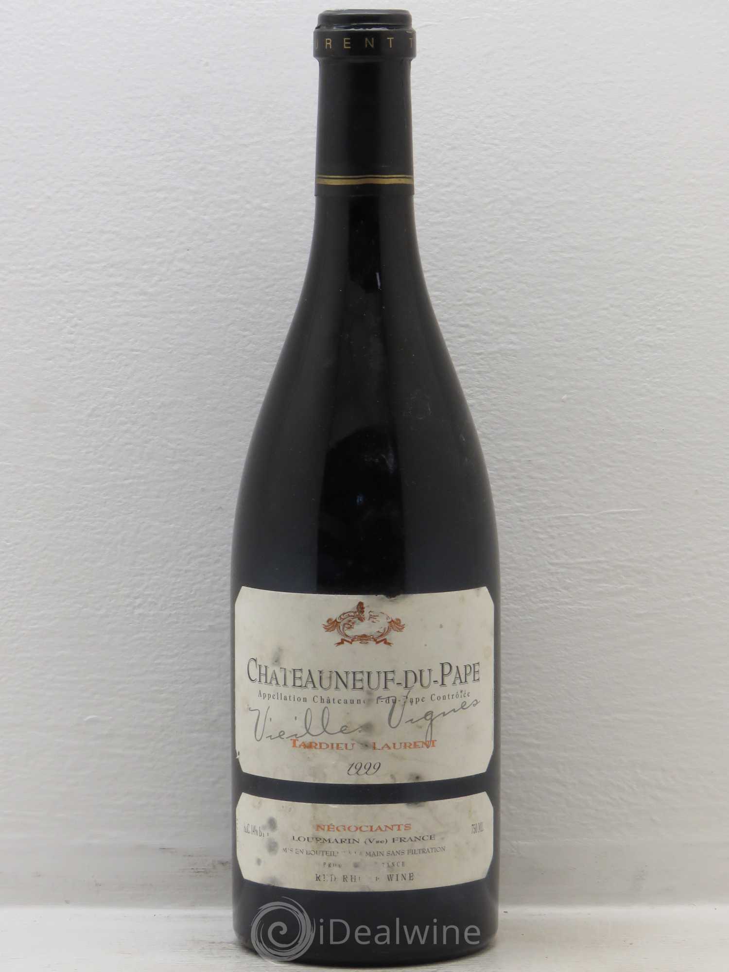 Châteauneuf-du-Pape Tardieu-Laurent Vieilles vignes Famille Tardieu 1999 - Lot de 1 bouteille - 0