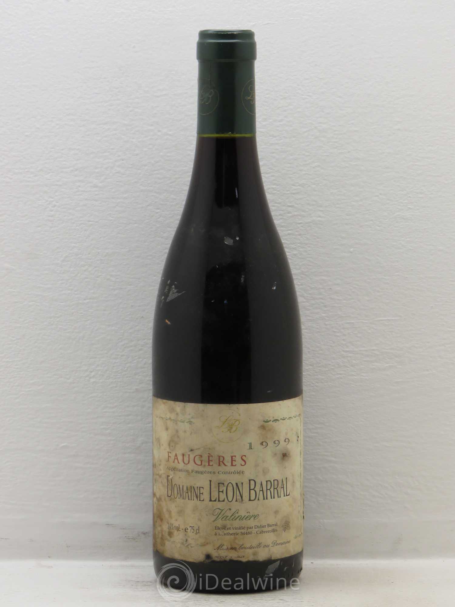 Faugères Valinière Domaine Léon Barral 1999 - Lot de 1 bouteille - 0