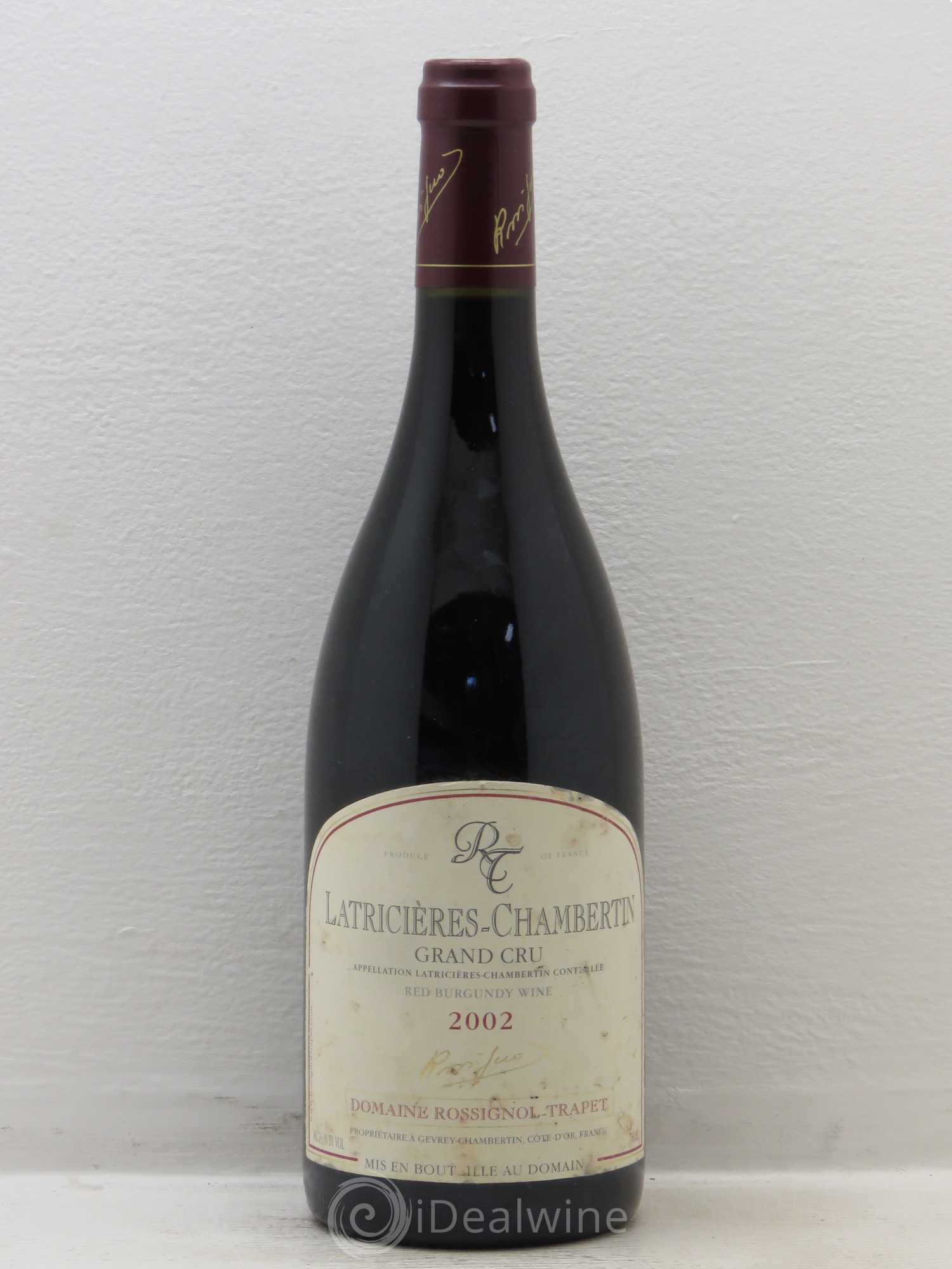 Latricières-Chambertin Grand Cru Rossignol-Trapet (Domaine) 2002 - Lot de 1 bouteille - 0