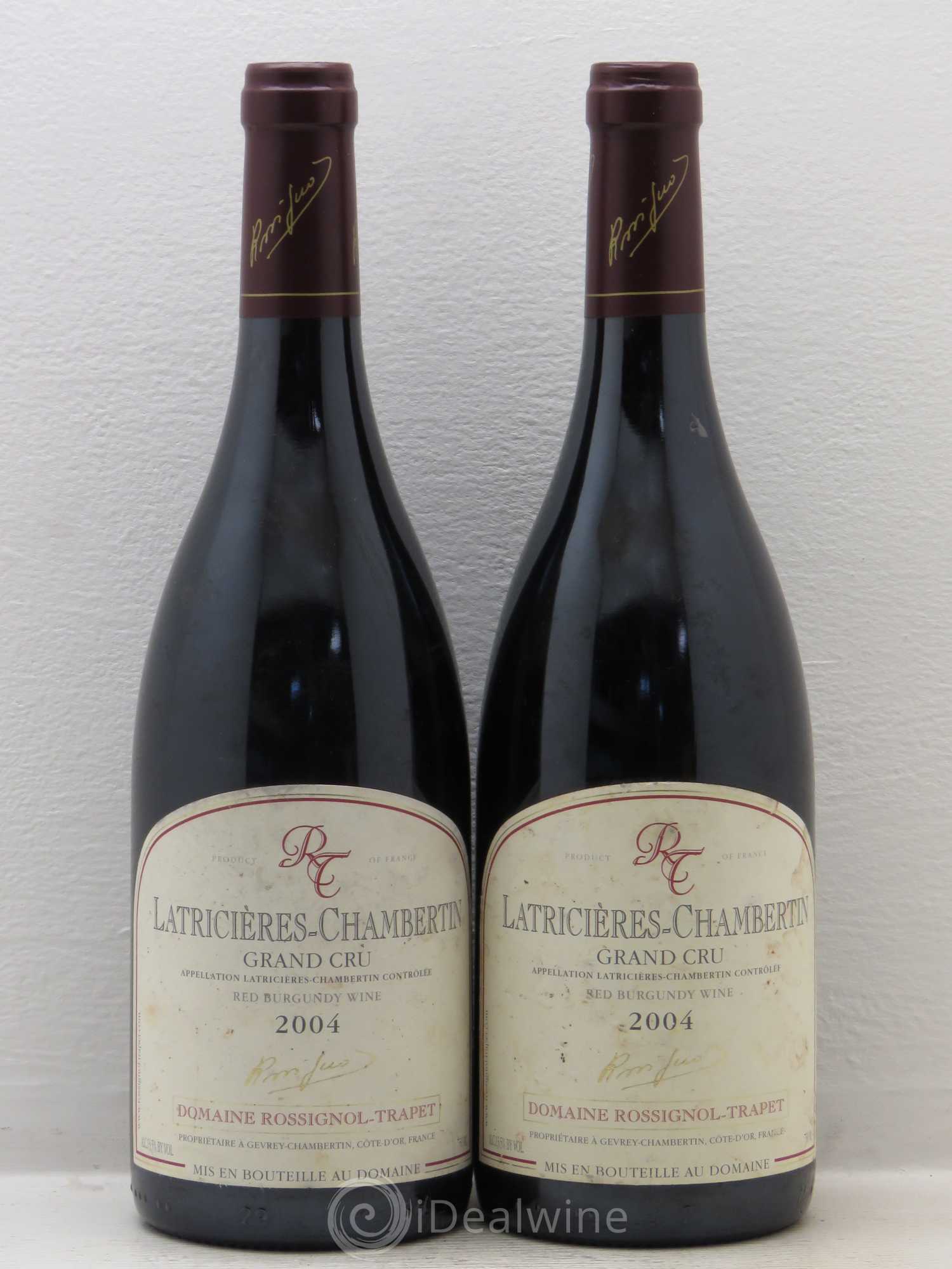 Latricières-Chambertin Grand Cru Rossignol-Trapet (Domaine) 2004 - Lot de 2 bouteilles - 0
