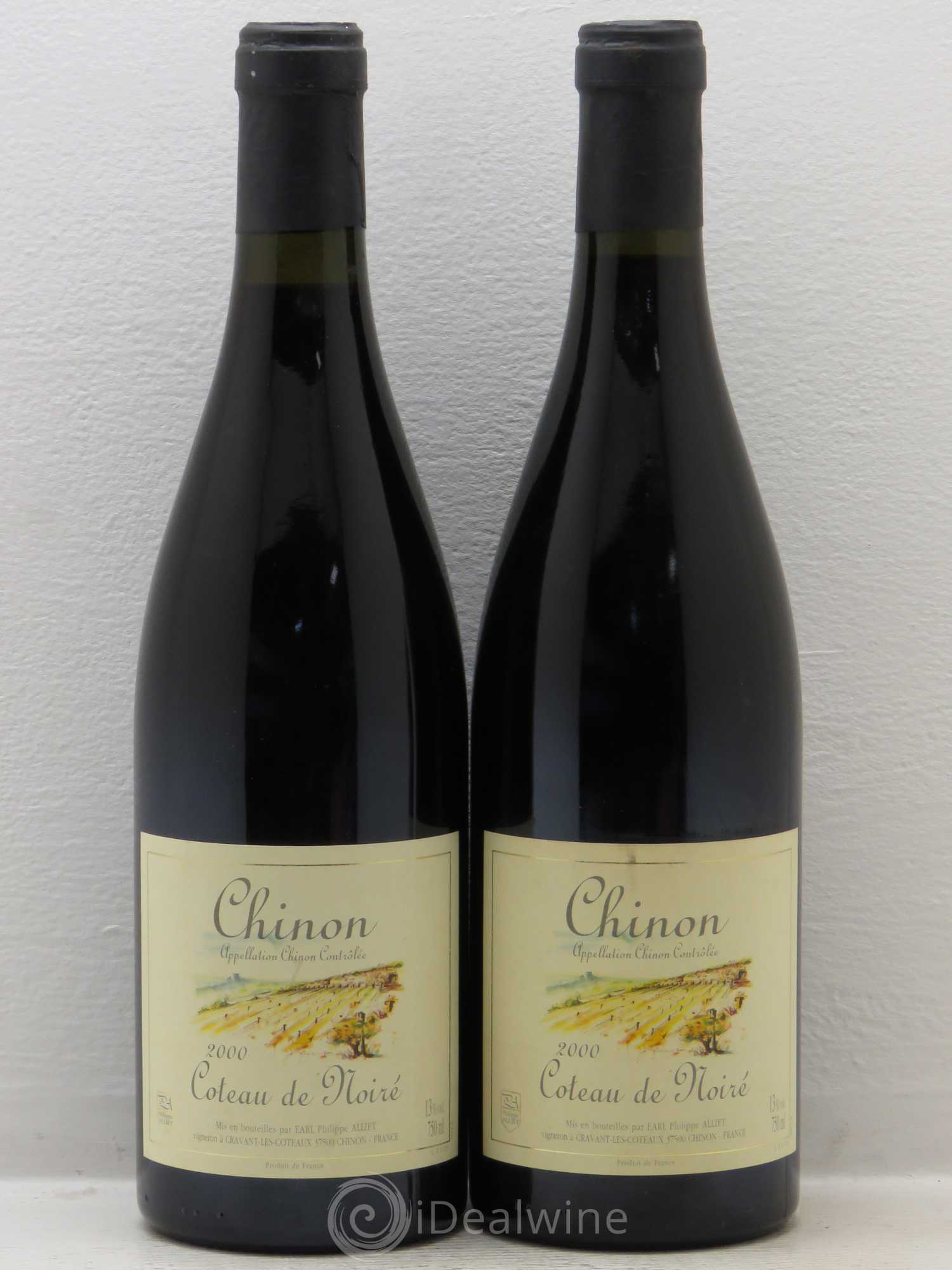 Chinon Coteau de Noiré Philippe Alliet 2000 - Lot de 2 bouteilles - 0