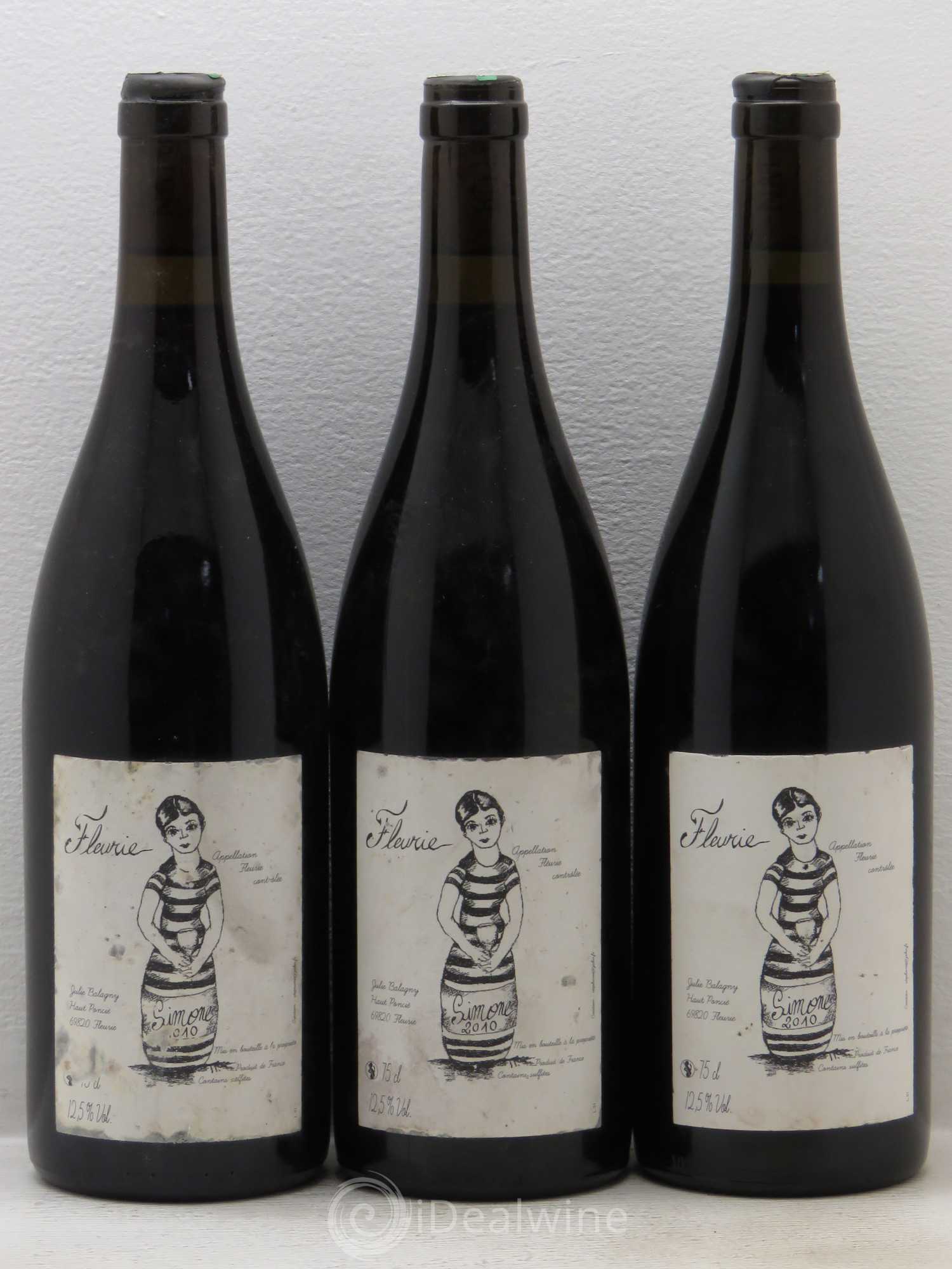 Fleurie Simone Julien Balagny 2010 - Lot de 3 bouteilles - 0