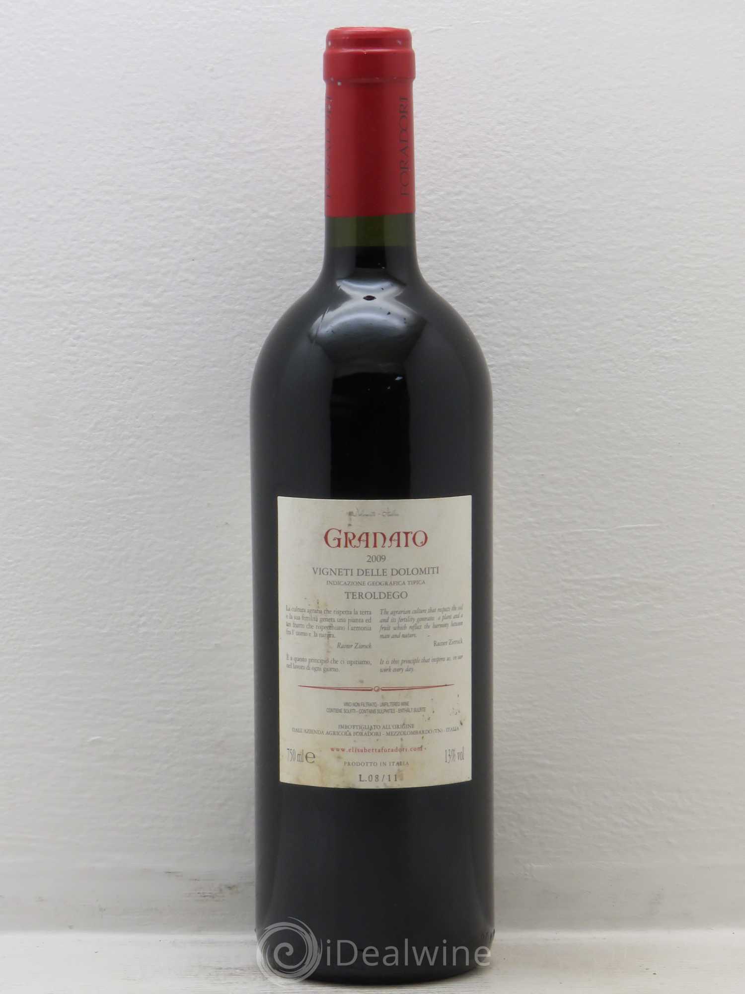 Vigneti delle Dolomiti IGT Granato Elisabetta Foradori Teroldego 2009 - Lot de 1 bouteille - 1