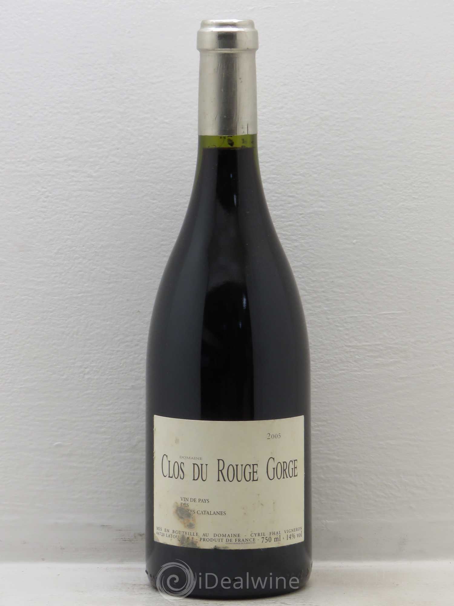 Côtes Catalanes (VDP des Côtes Catalanes) Domaine Clos du Rouge Gorge 2005 - Lot de 1 bouteille - 0