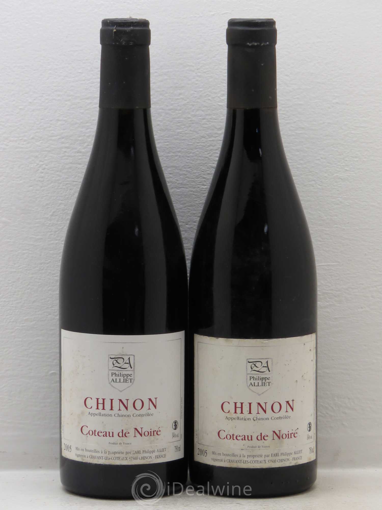 Chinon Coteau de Noiré Philippe Alliet 2005 - Lot de 2 bouteilles - 0