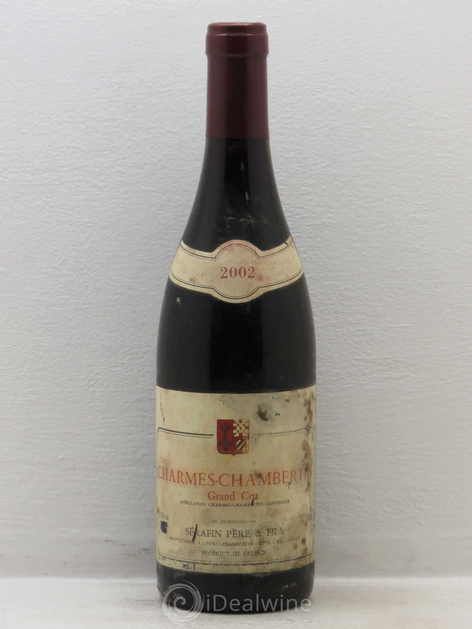 Charmes-Chambertin Grand Cru Christian Sérafin Père et Fils 2002 - Lot de 1 bouteille - 0