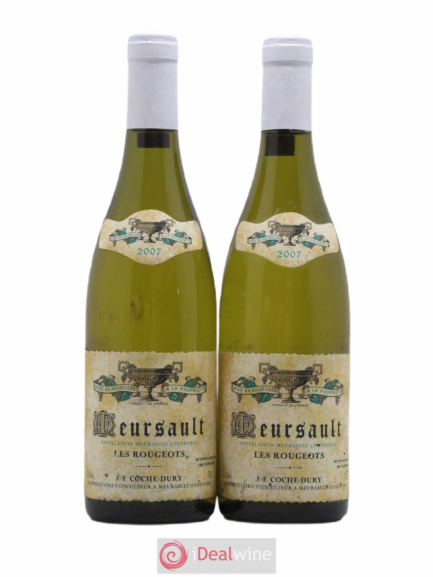 Meursault Les Rougeots Coche Dury (Domaine) 2007 - Lot de 2 bouteilles - 0